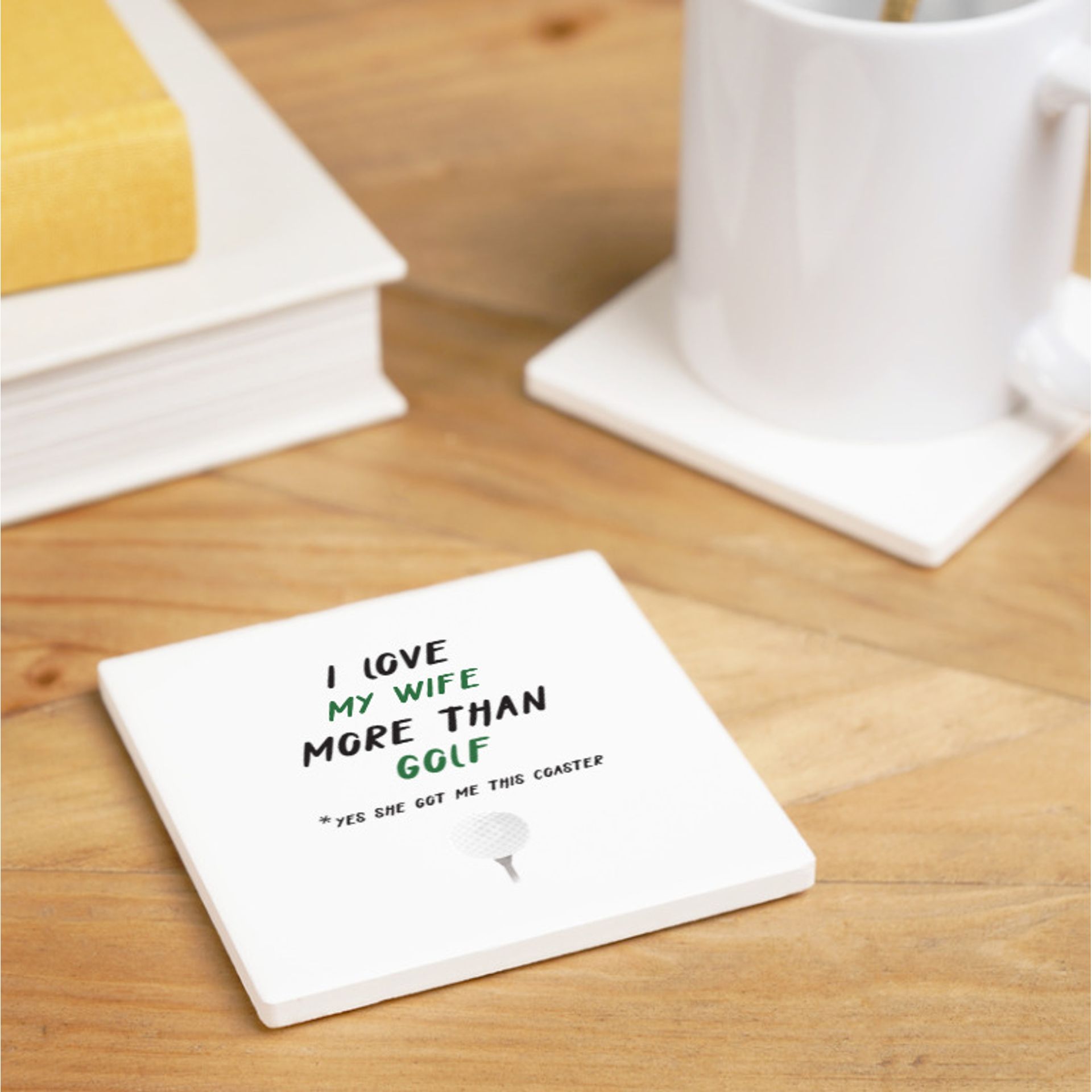 Personalised I Love Golf Coaster