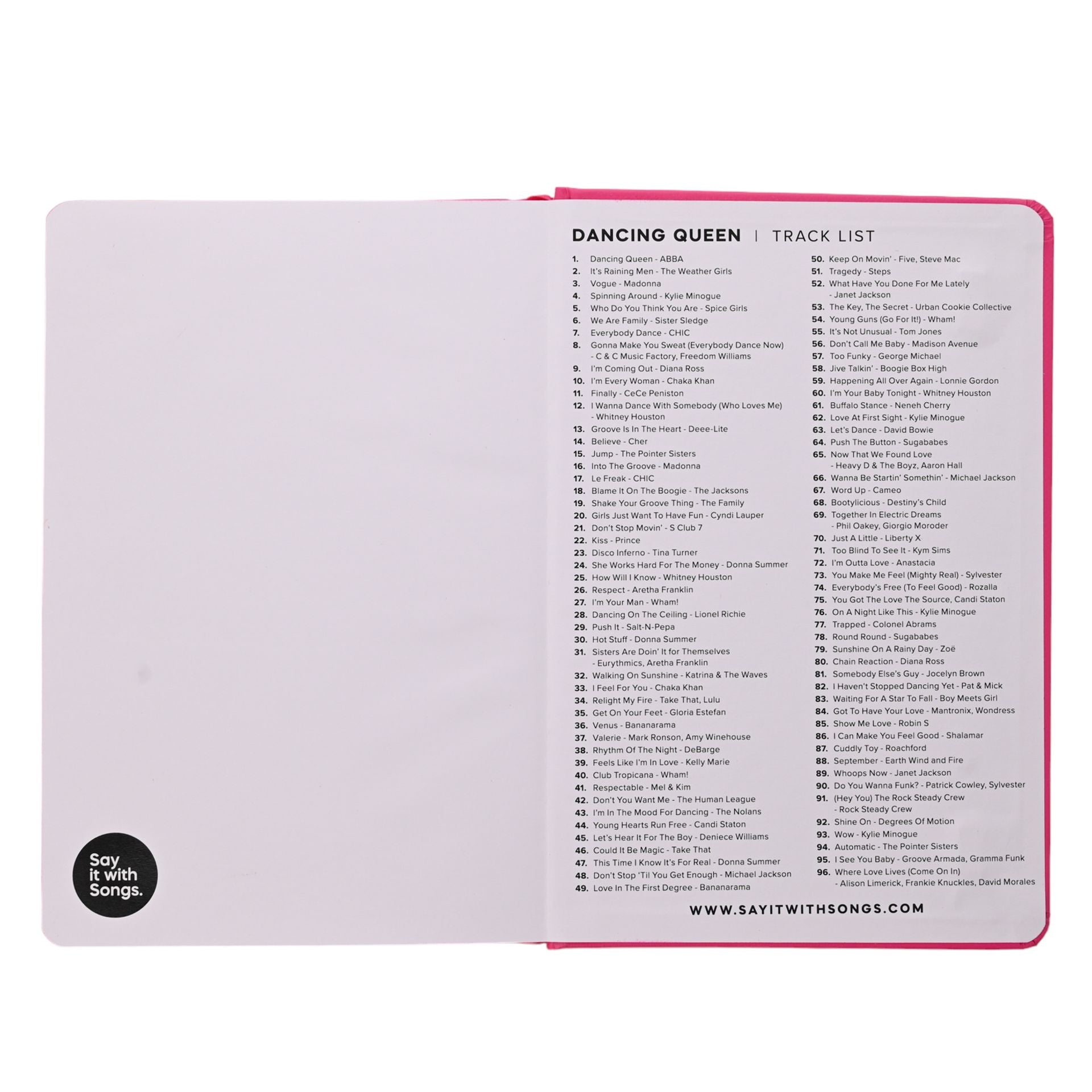 Say It With Songs A5 Hardback Notebook 96 Pages - Dancing Queen