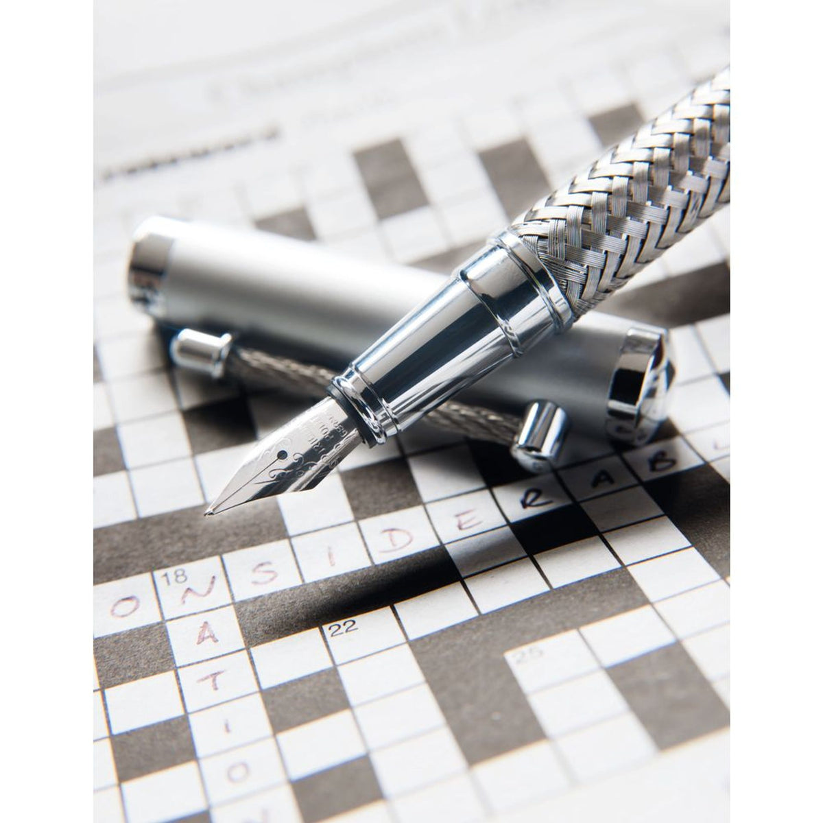 Stratton Rollerball & Ballpoint Pen Set - Two Tone Silver