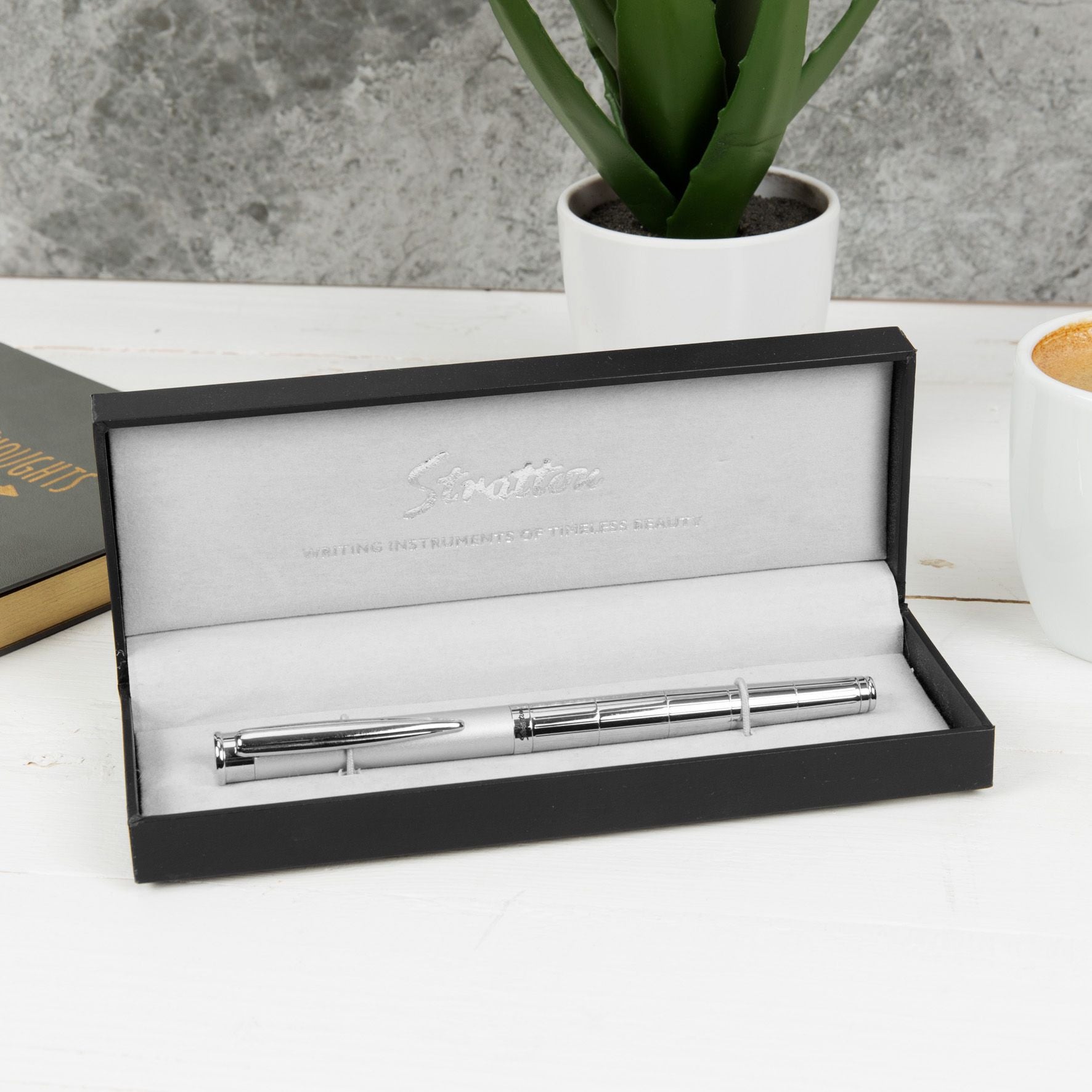 Stratton Rollerball Pen - 2 Tone Chrome
