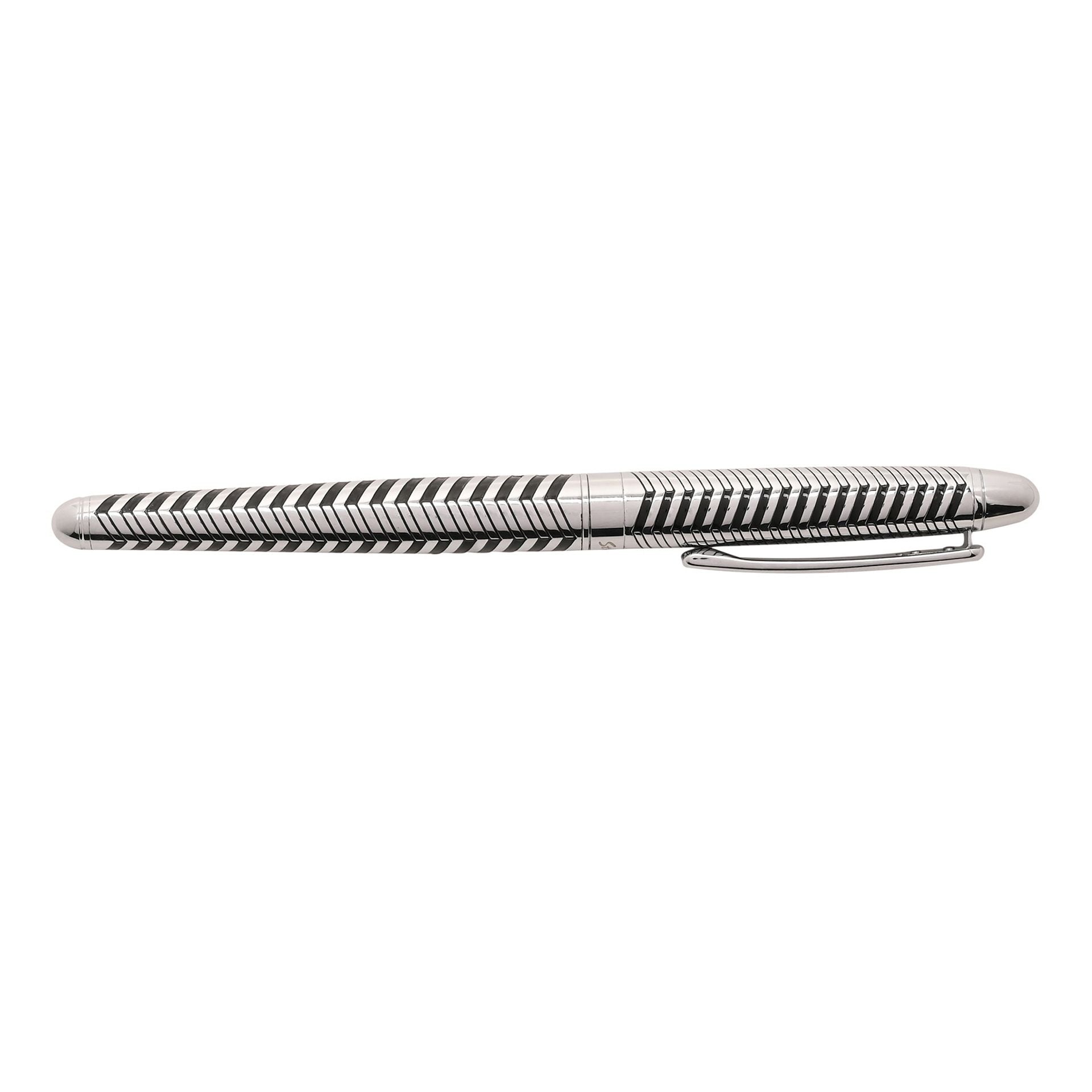 Stratton Roller Ball Pen - Silver & Black