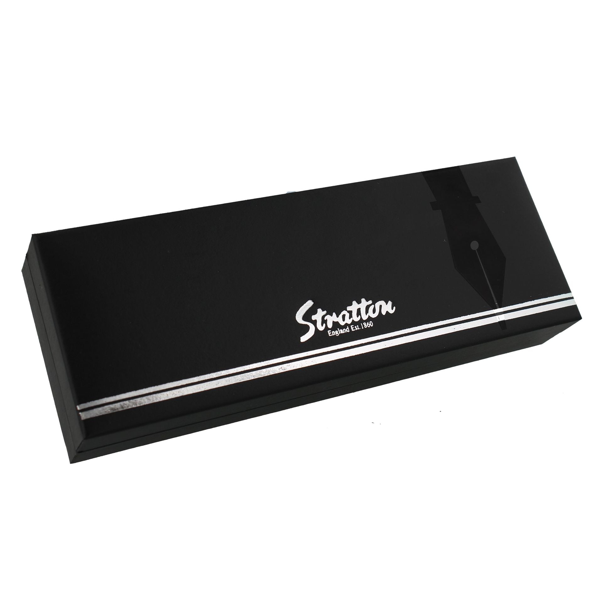 Stratton Ballpoint Pen - Black & Silver