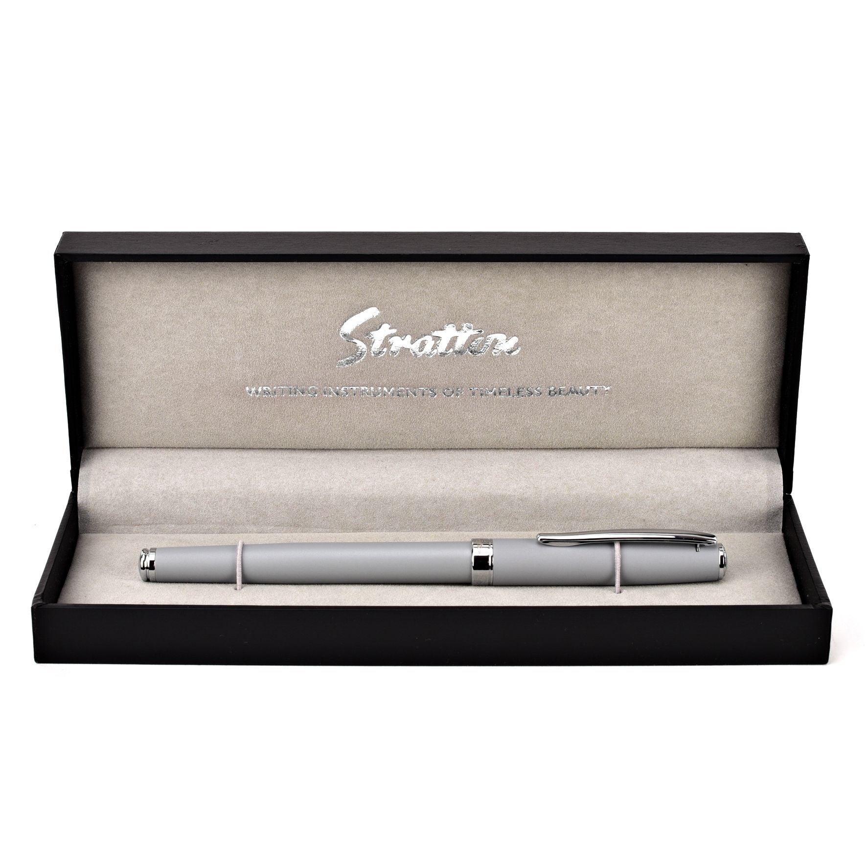 Stratton Rollerball Pen - Grey & Silver