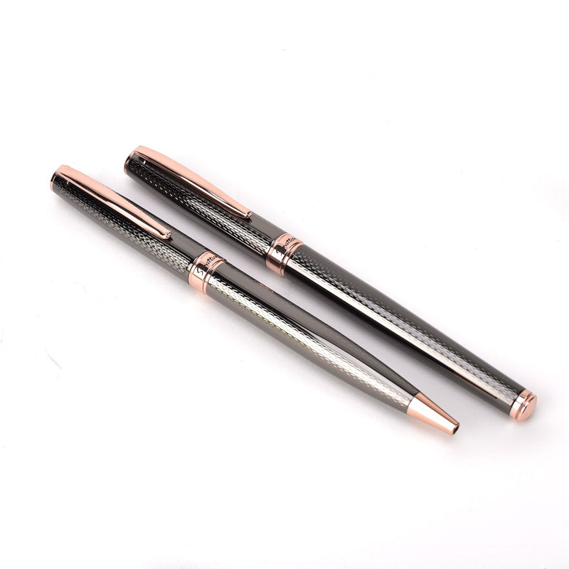 Stratton Rollerball & Ballpoint Pen Set - Black & Gold