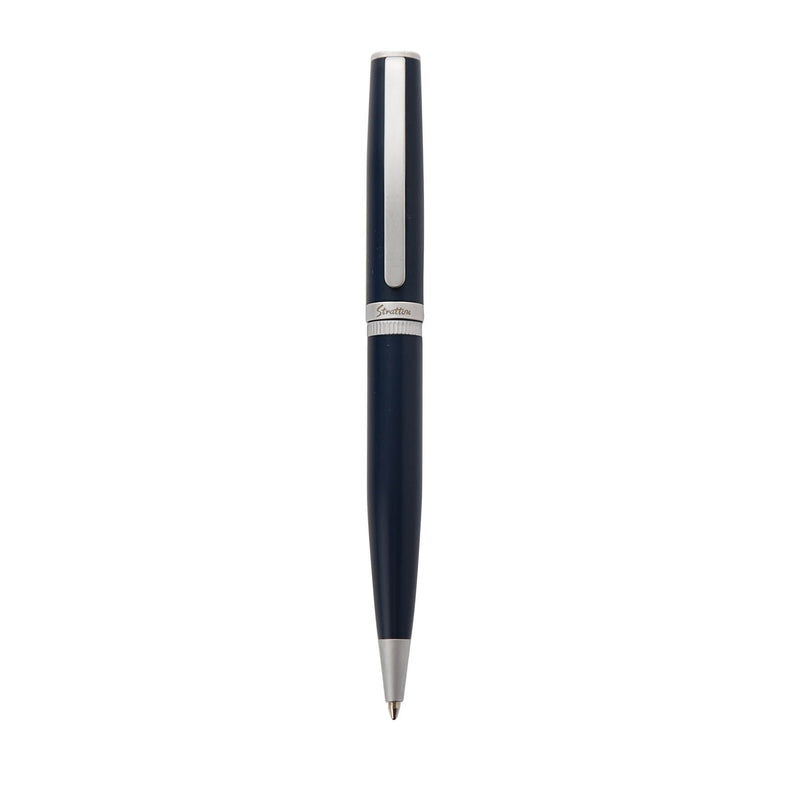 Stratton Ballpoint Pen - Blue & Silver