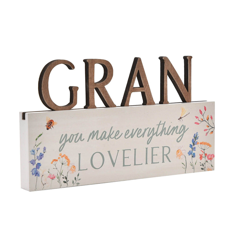 The Cottage Garden Letter Mantel Plaque "Gran"