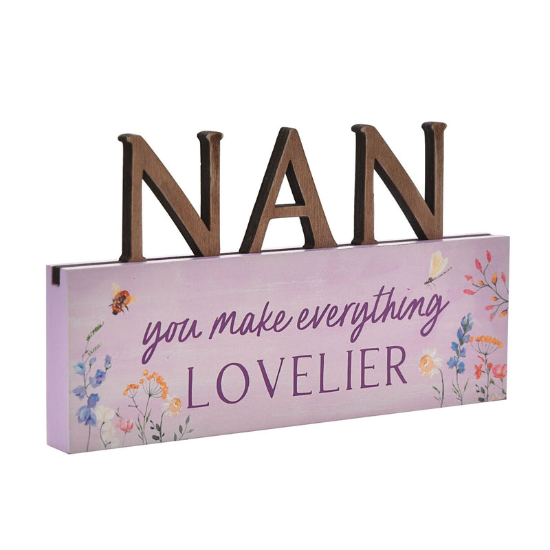 The Cottage Garden Letter Mantel Plaque "Nan"