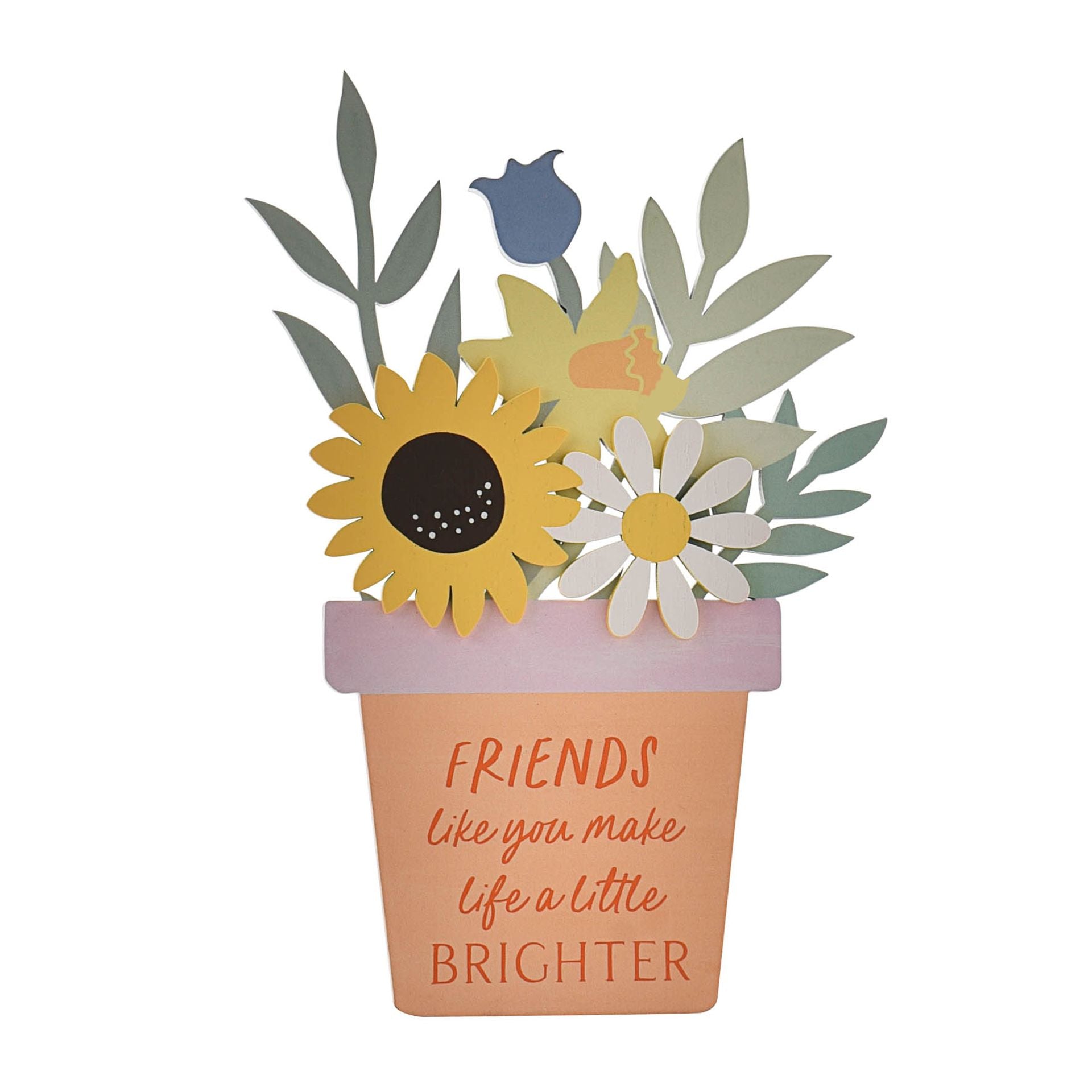 The Cottage Garden Flower Pot Plaque "Friend"