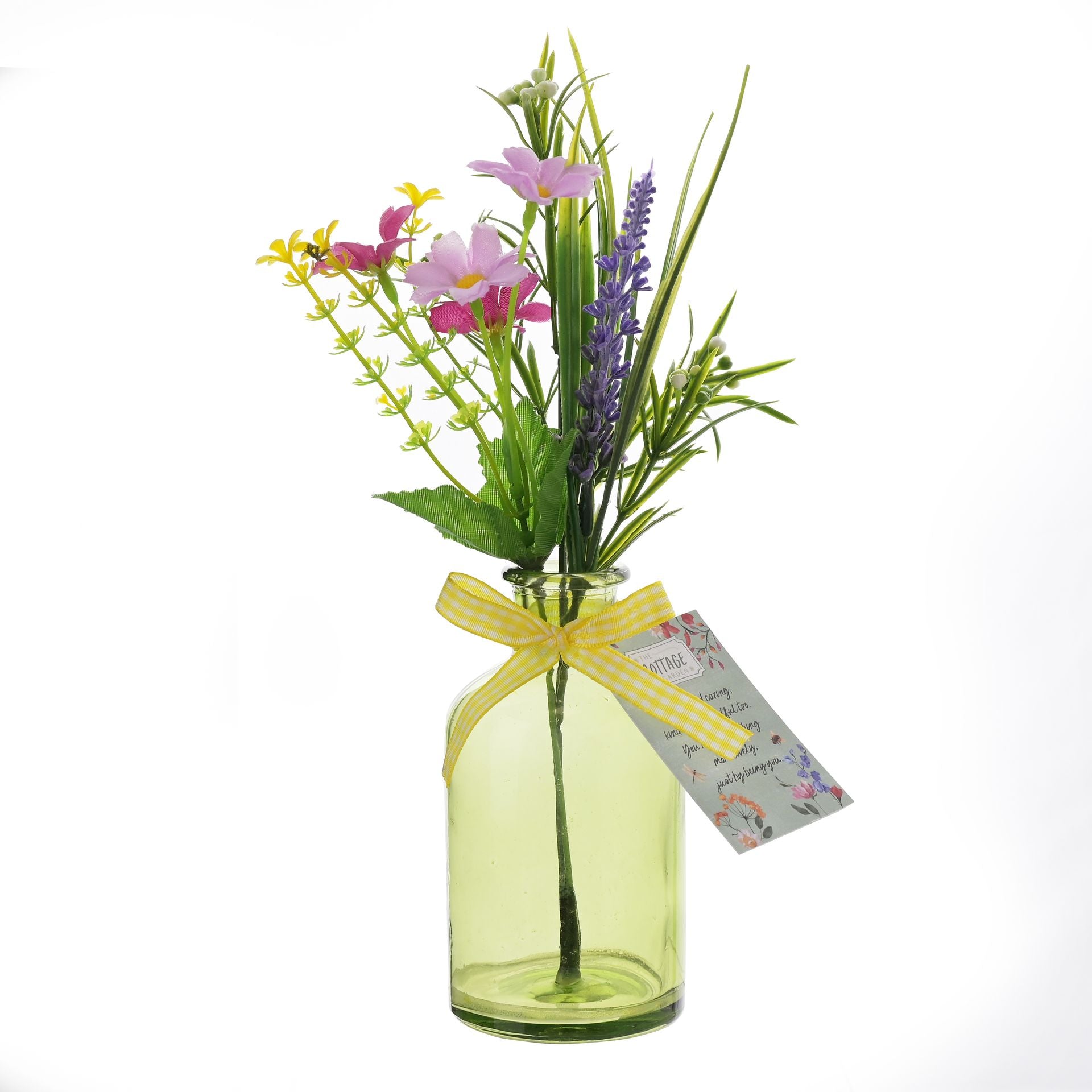 The Cottage Garden Glass Flower Vase - Green