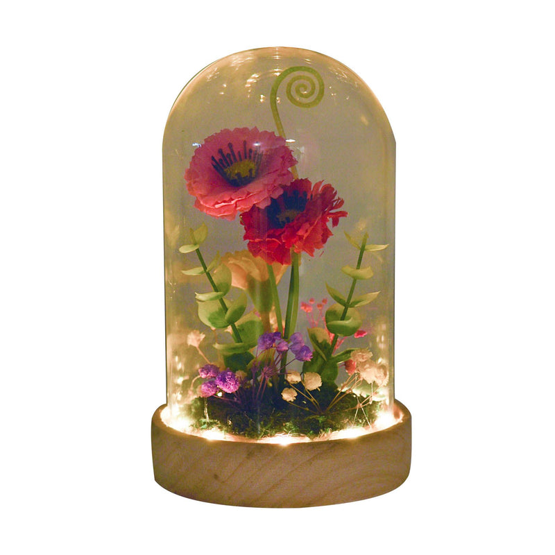 The Cottage  Glass Flower Vase With Dome