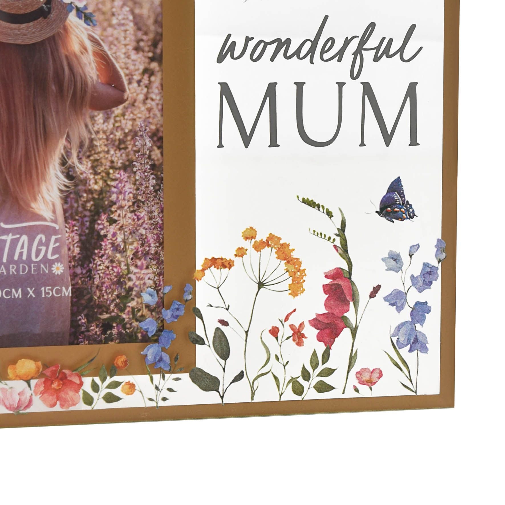 The Cottage Garden Glass Frame 4 x 6 "Mum"