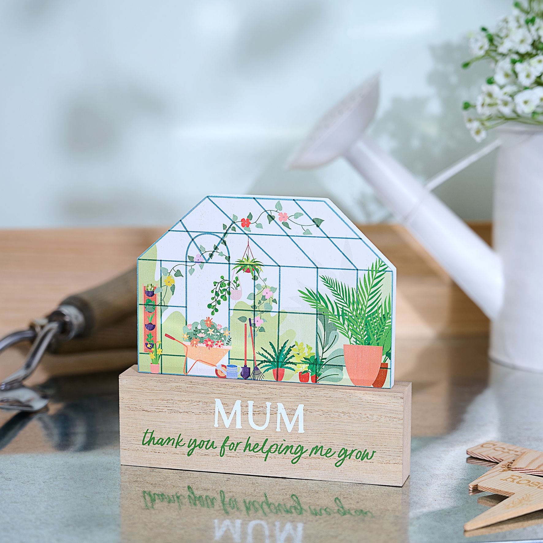 The Cottage Garden Greenhouse Plaque 'Mum'