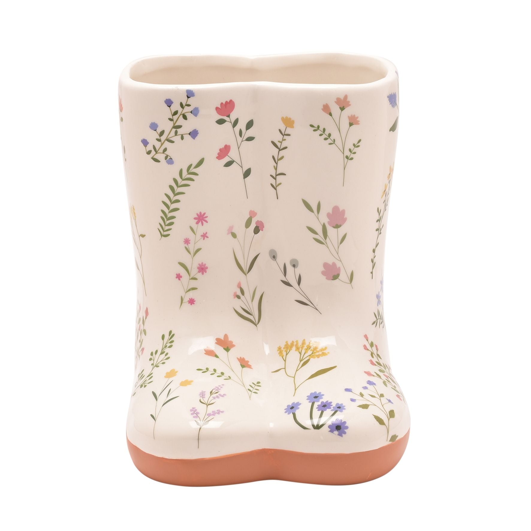 The Cottage Garden Ceramic Vase Small  - Floral Wellies