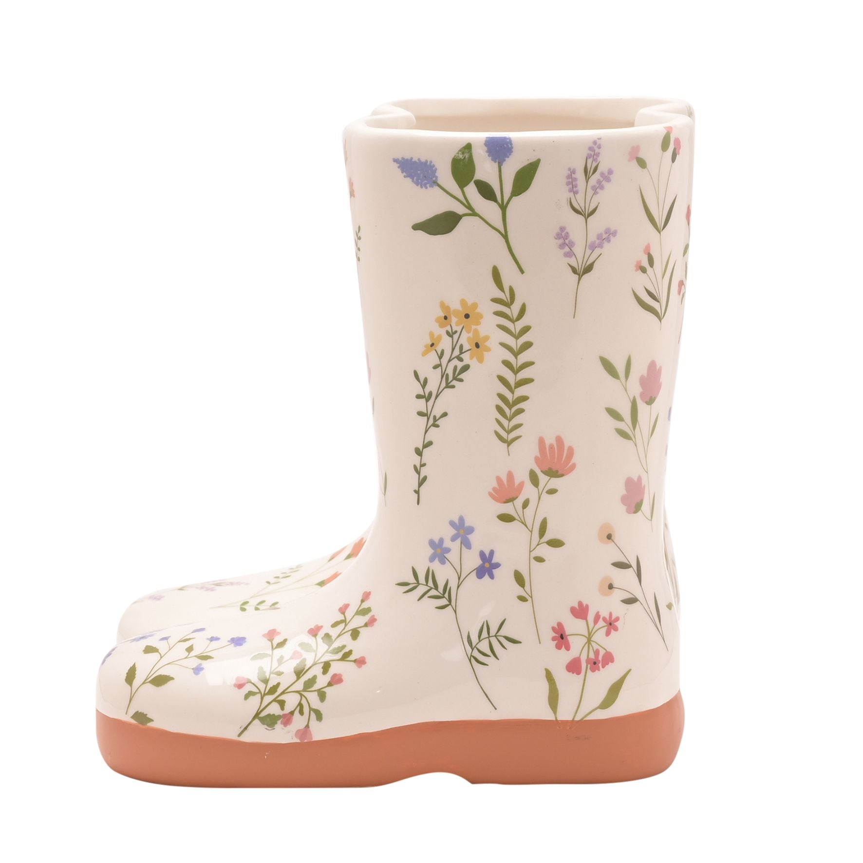 The Cottage Garden Ceramic Vase Small  - Floral Wellies