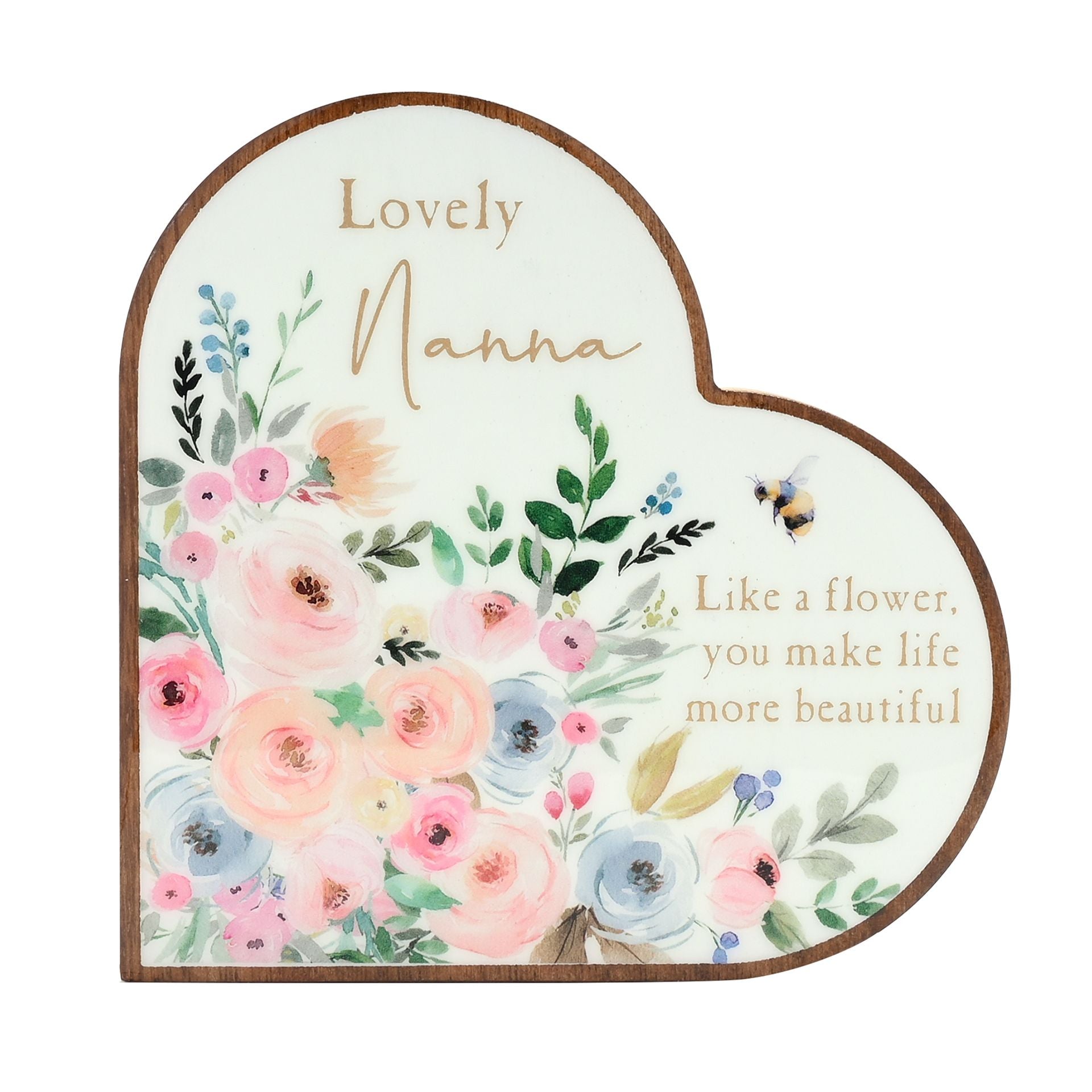 The Cottage Garden Mantel Heart Plaque - Nanna