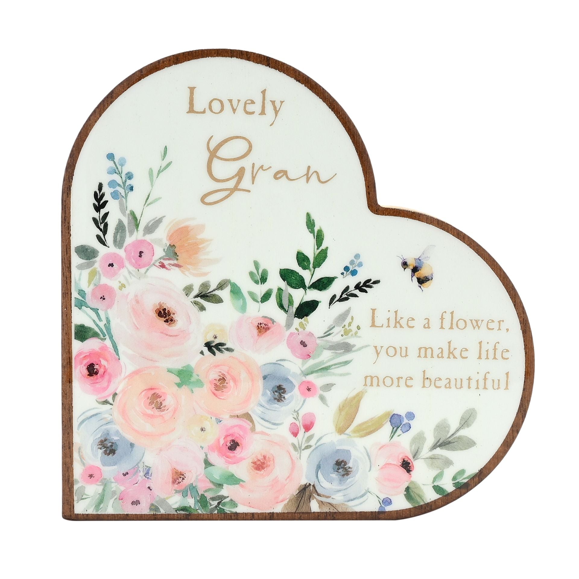 The Cottage Garden Mantel Heart Plaque - Gran