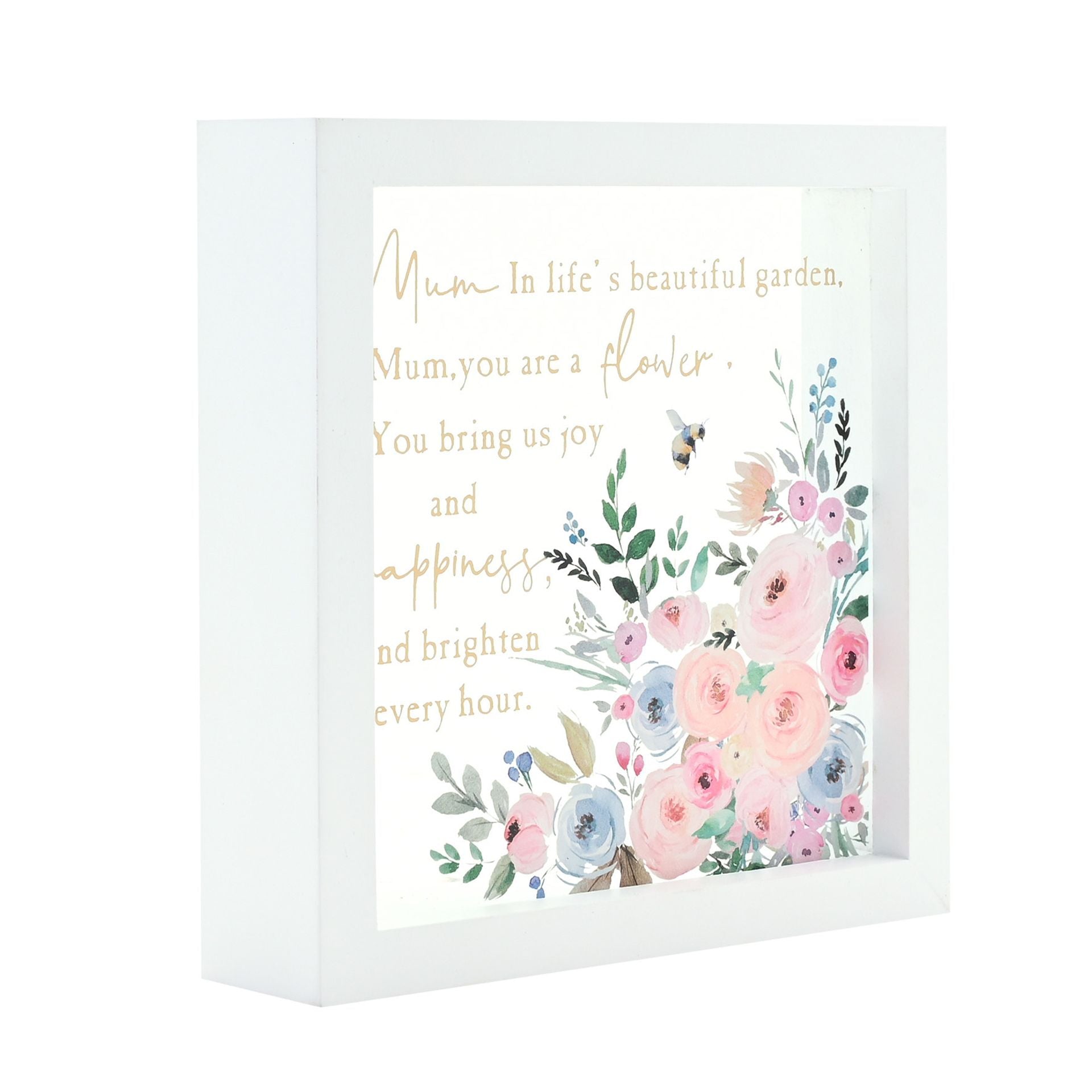 The Cottage Garden Framed Glass Plaque - Mum