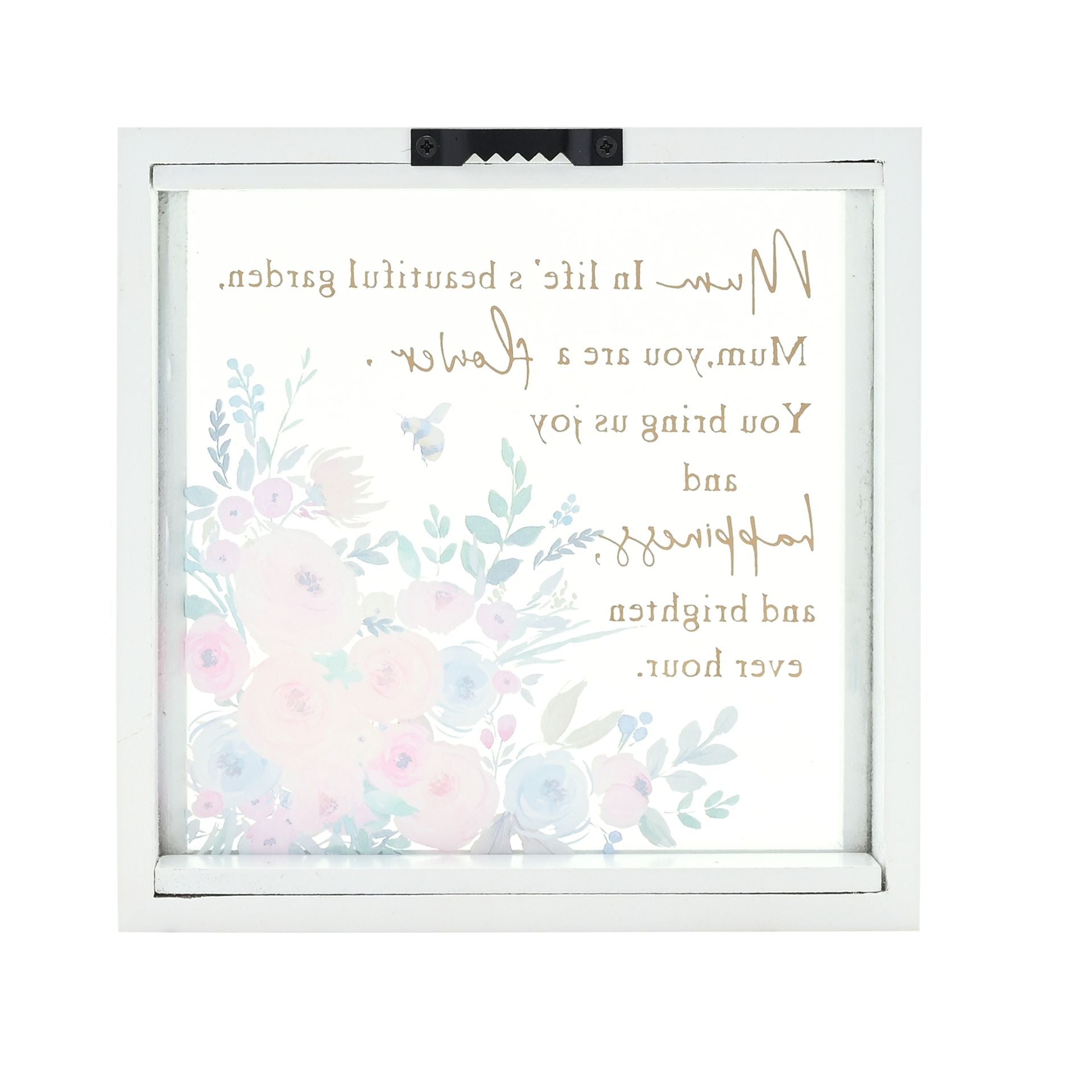 The Cottage Garden Framed Glass Plaque - Mum