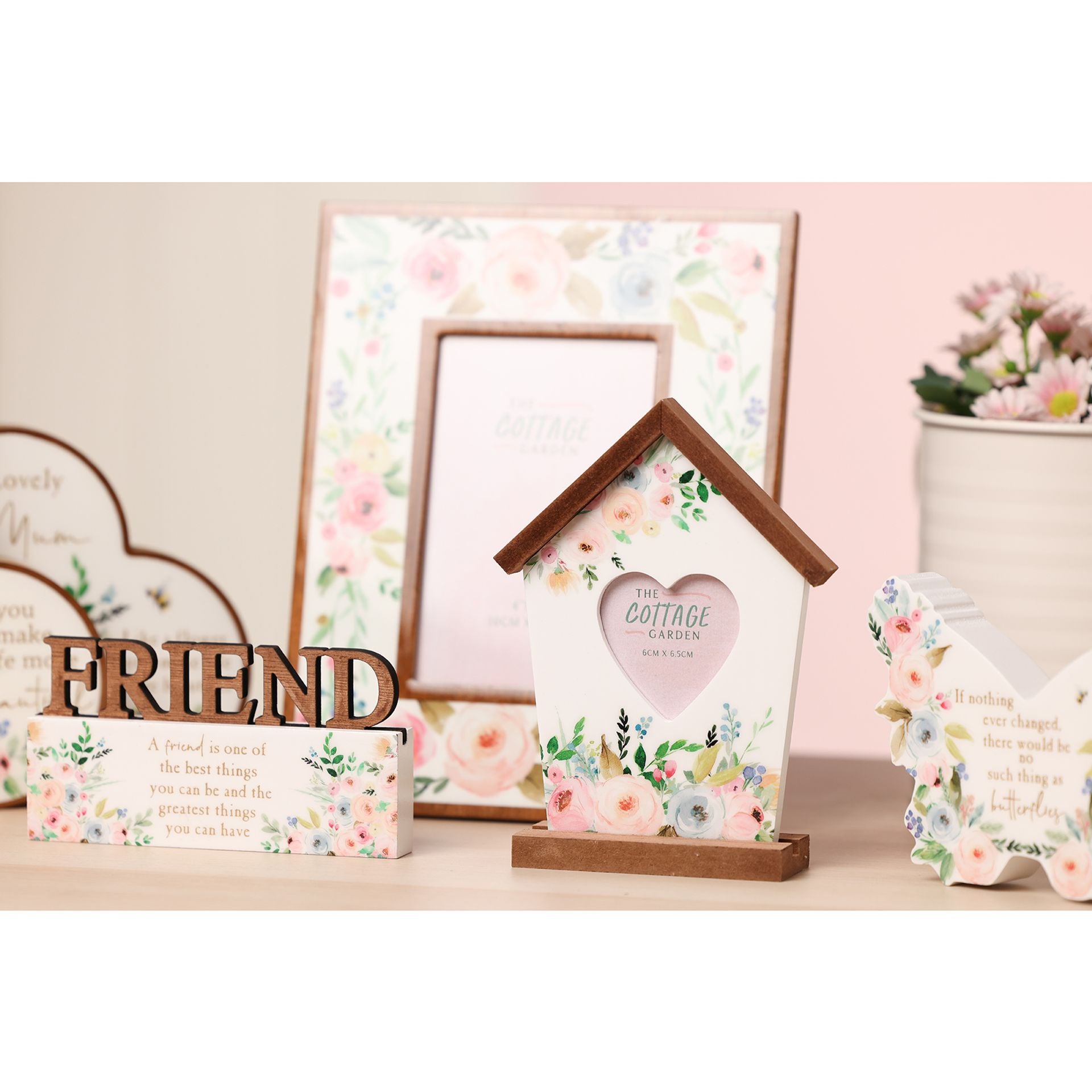 The Cottage Garden Heart Photo Frame - Birdhouse