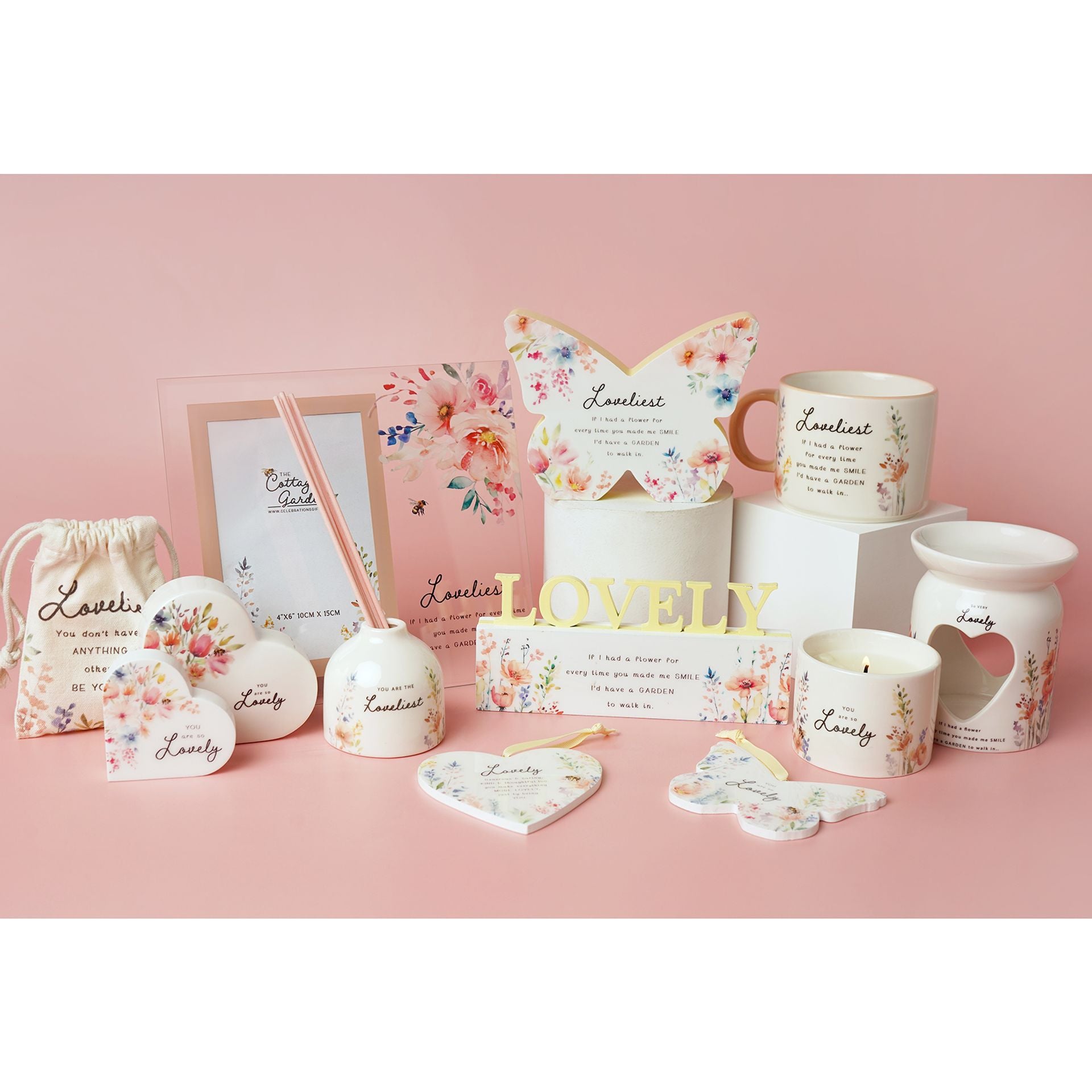 The Cottage Garden Floral Mantel Butterfly - Loveliest