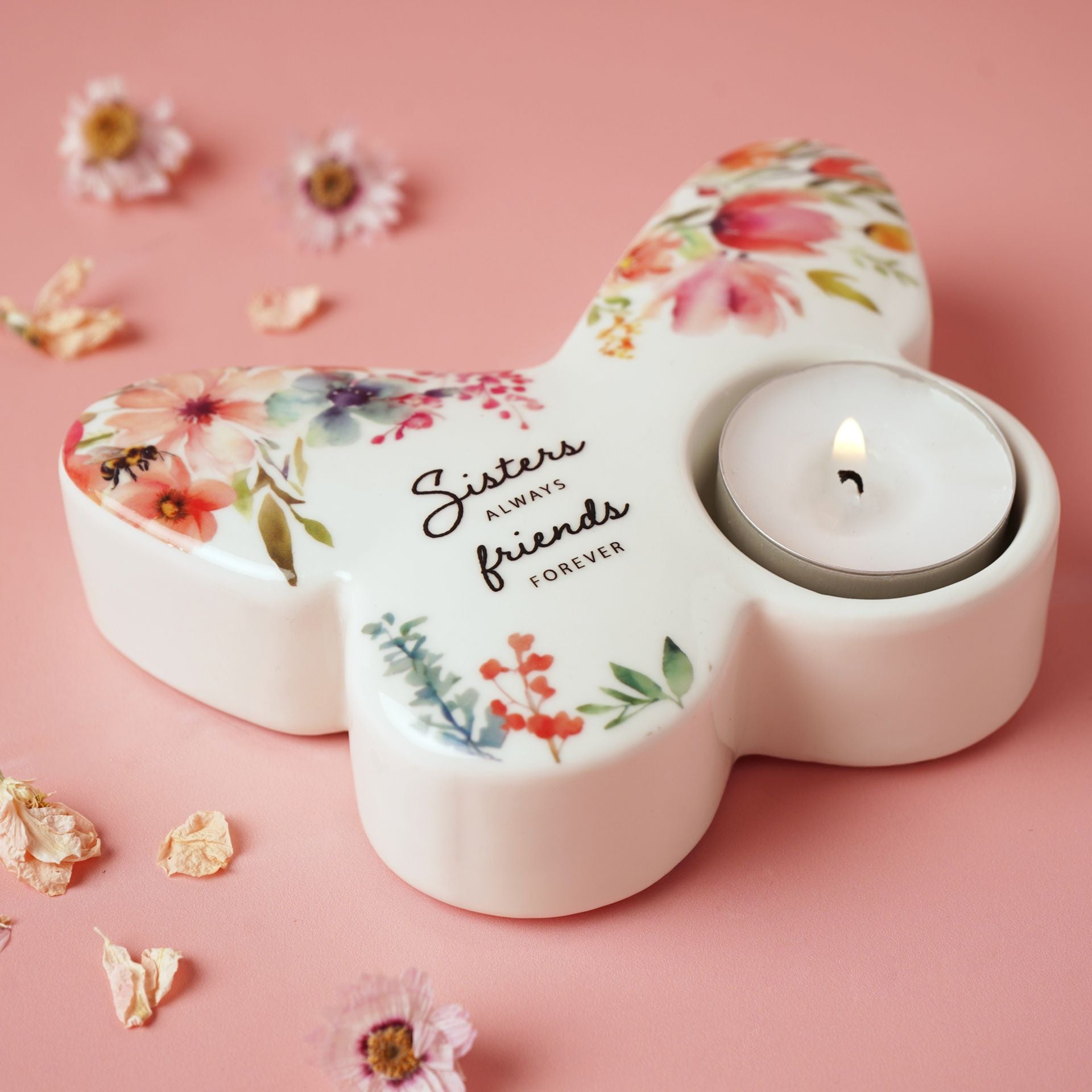 The Cottage Garden Butterfly Tealight Holder - Sisters