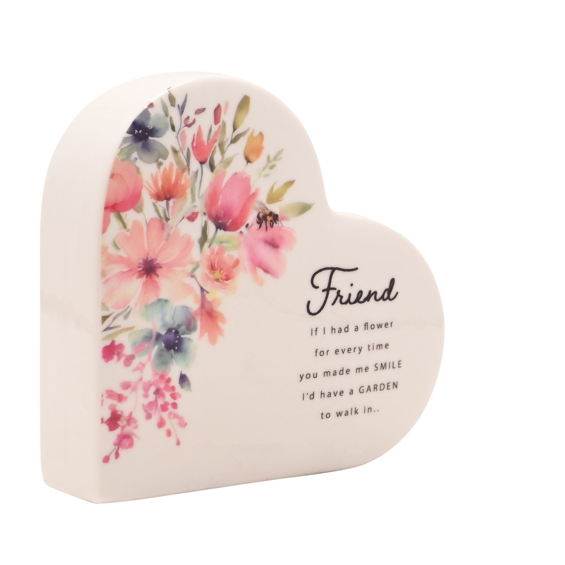 The Cottage Garden Ceramic Heart - Friend