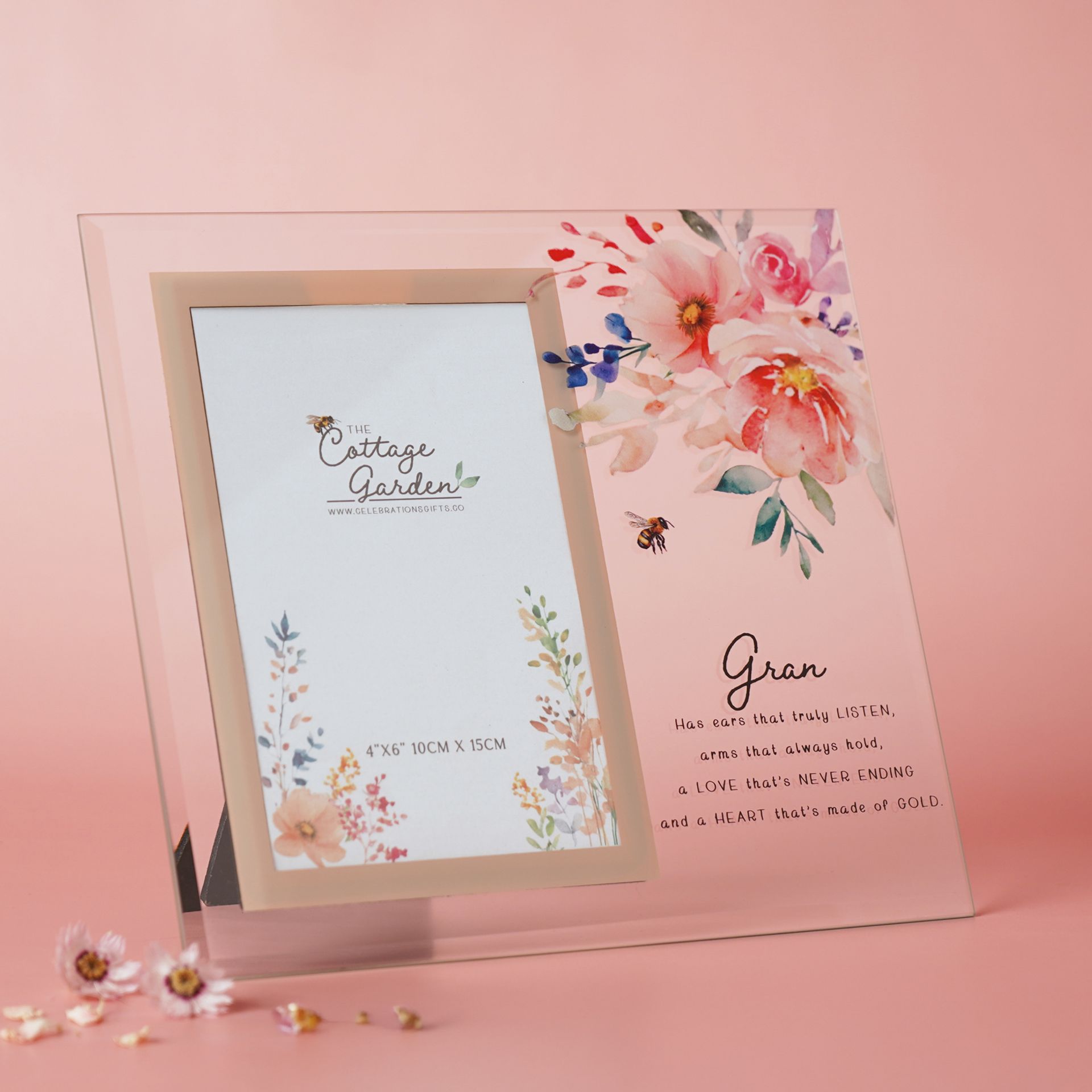 The Cottage Garden Glass Photo Frame - Gran