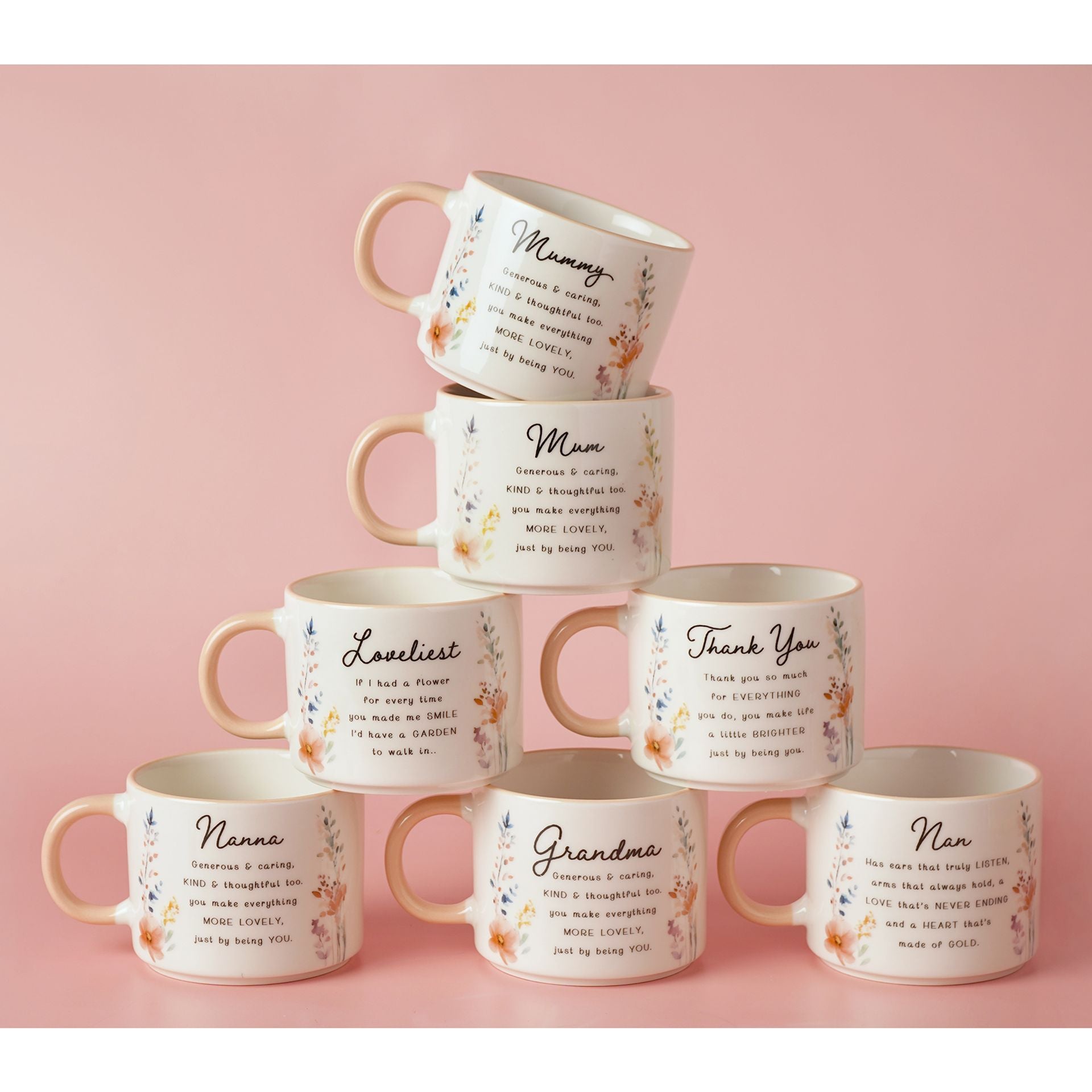 The Cottage Garden Peach Mug - Grandma