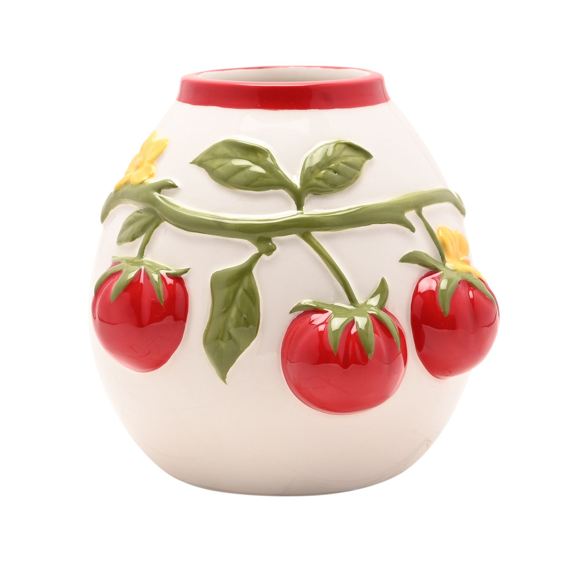 The Cottage Garden Handpainted Embossed Tomato Vase - Small