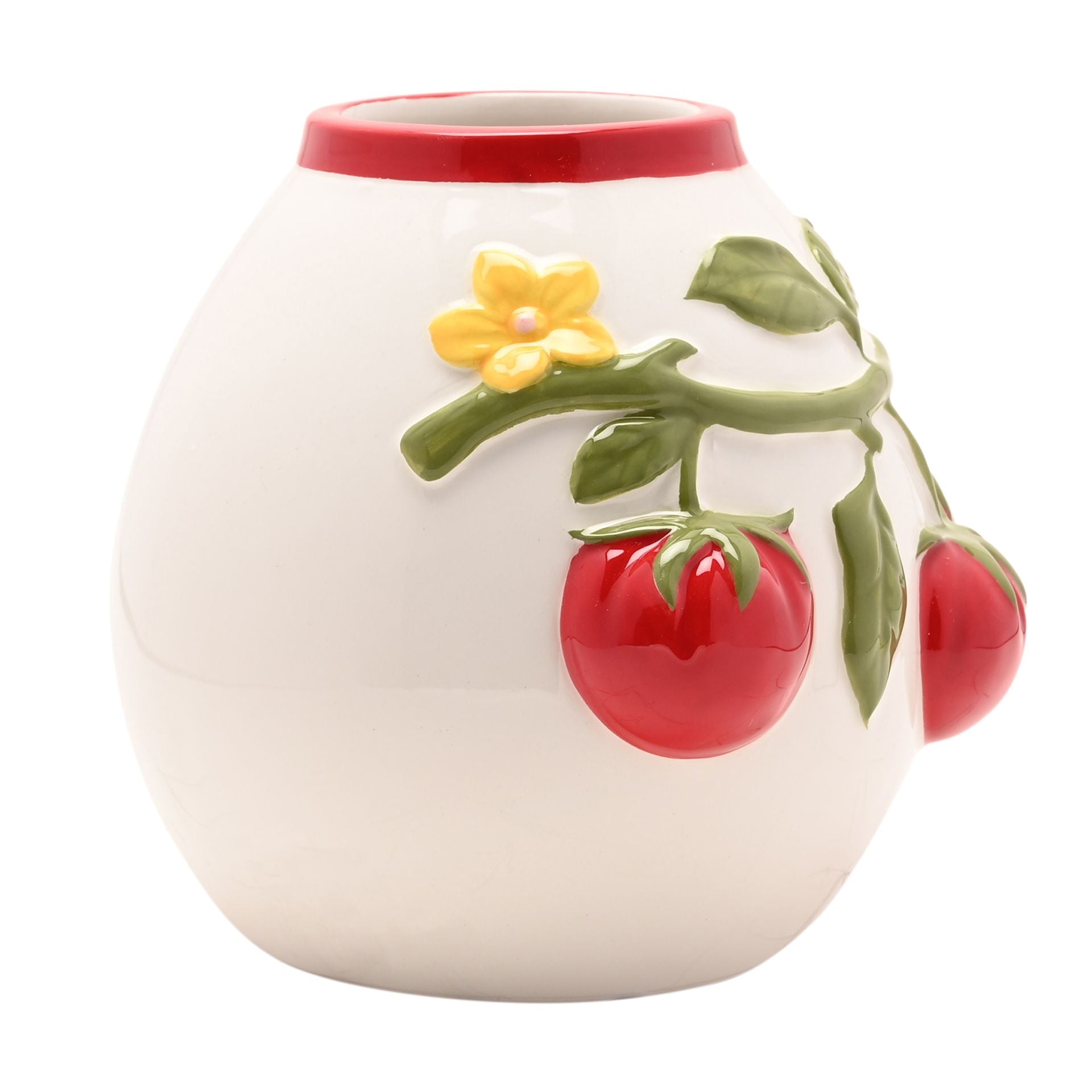 The Cottage Garden Handpainted Embossed Tomato Vase - Small