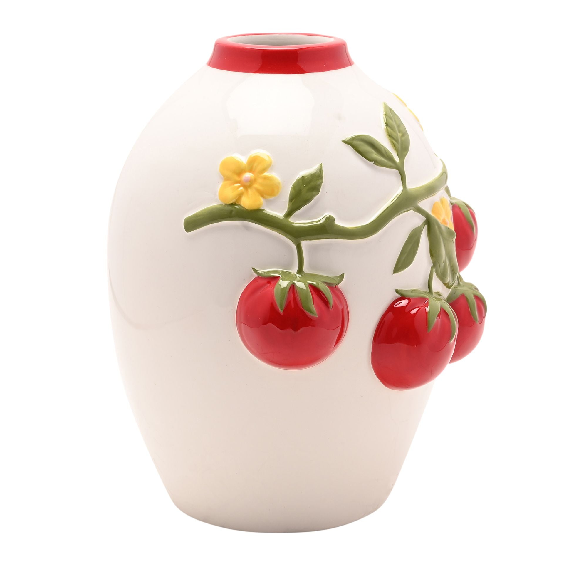 The Cottage Garden Handpainted Embossed Tomato Vase - Large