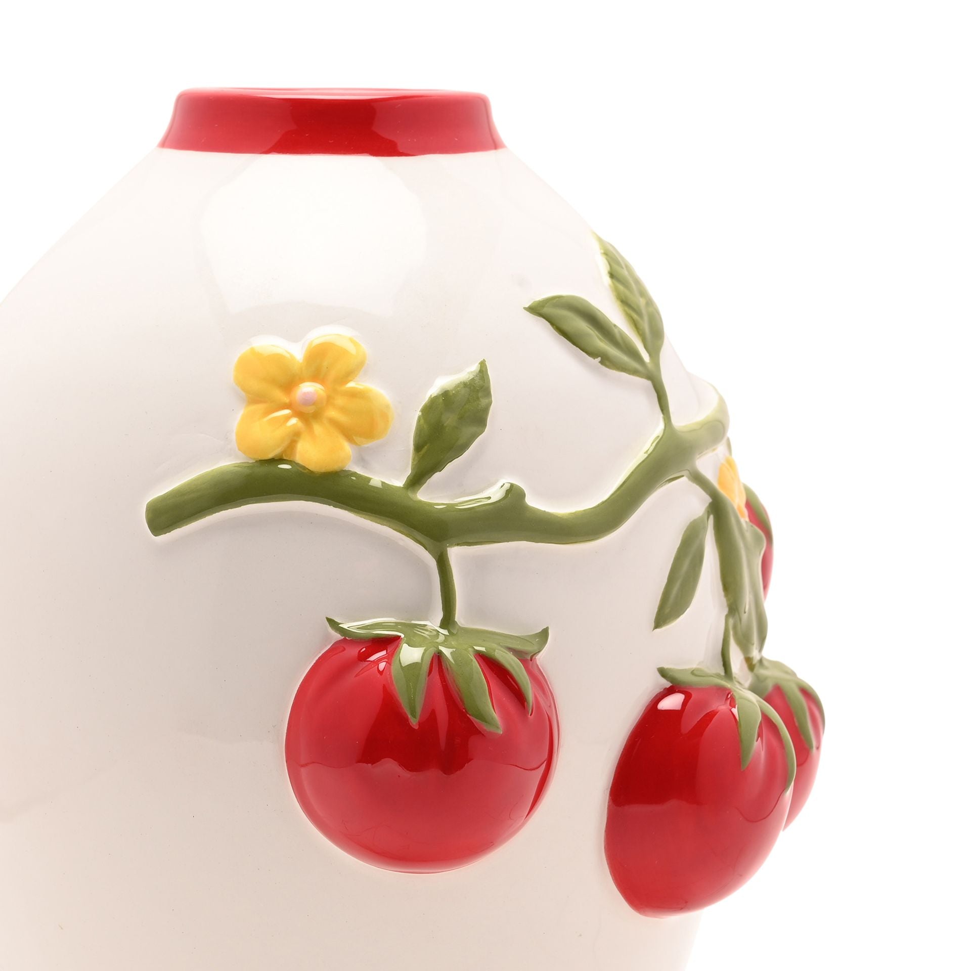 The Cottage Garden Handpainted Embossed Tomato Vase - Large