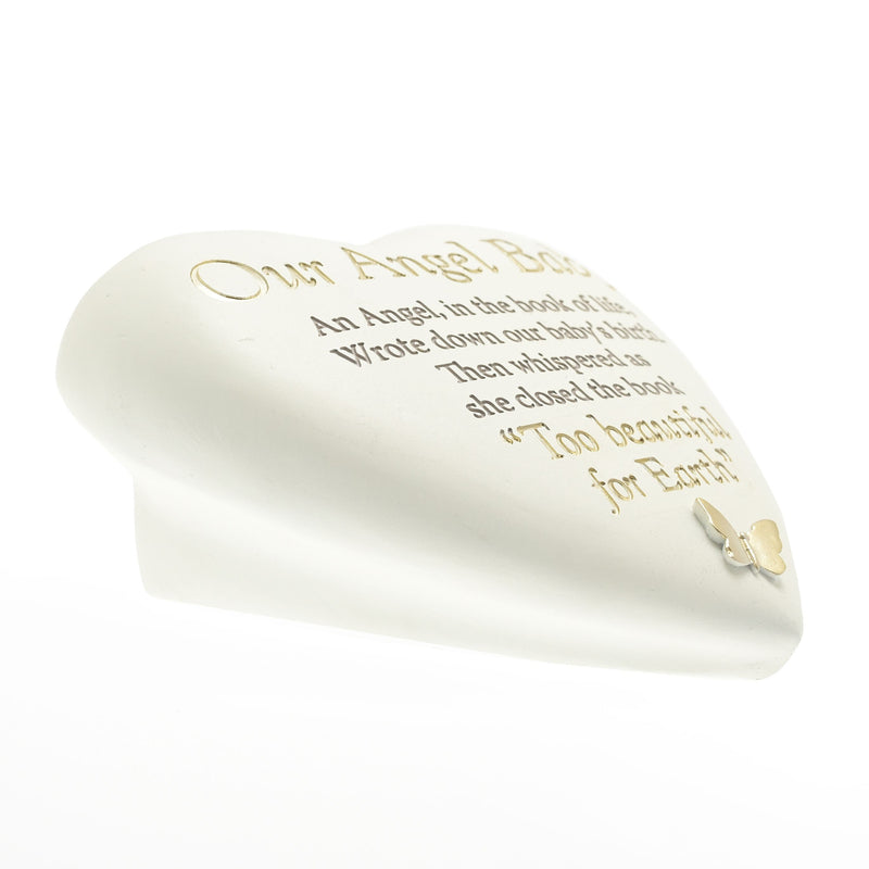 Thoughts Of You Graveside Heart Plaque - Angel Baby