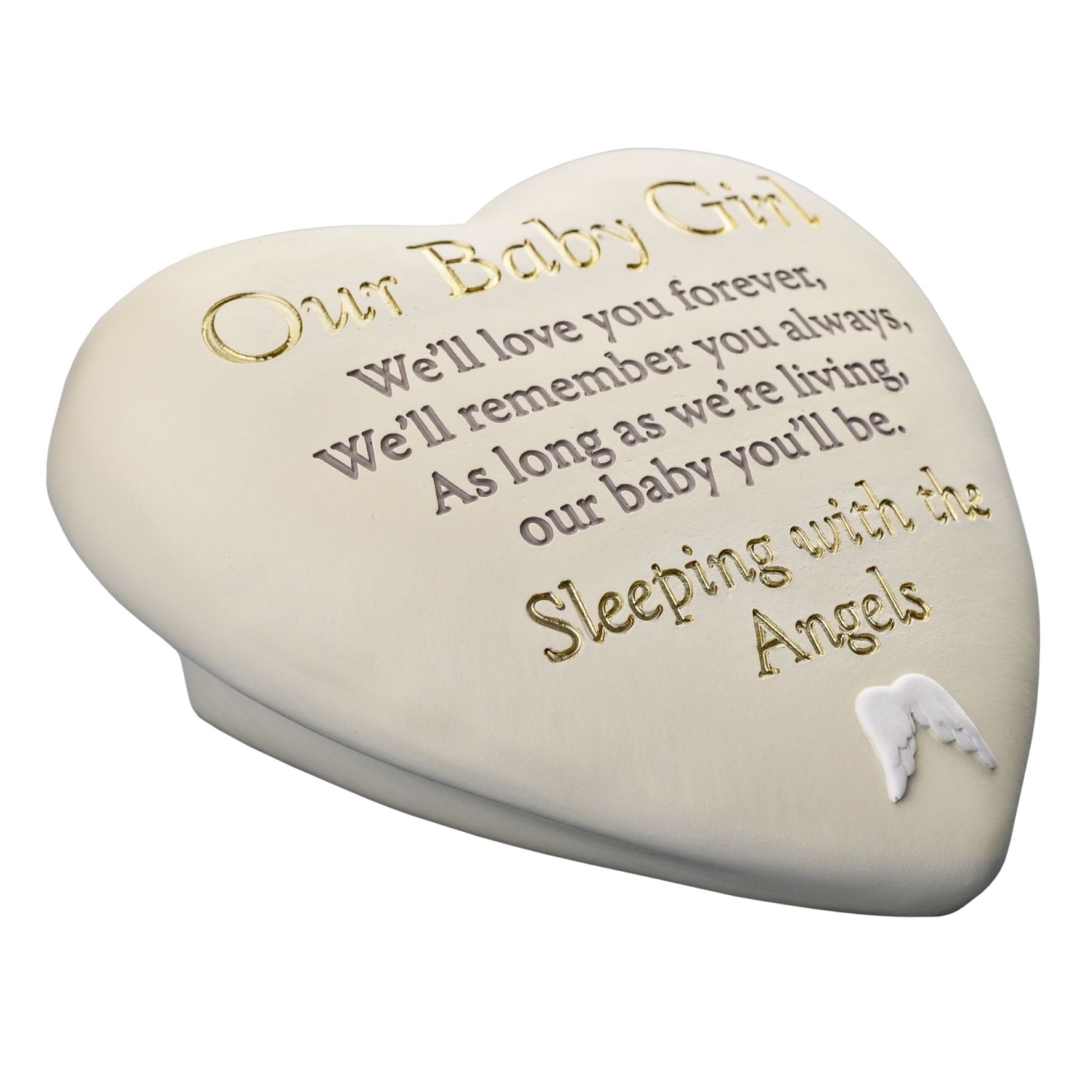 Thoughts Of You Graveside Heart Plaque - Our Baby Girl