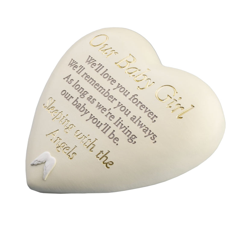 Thoughts Of You Graveside Heart Plaque - Our Baby Girl