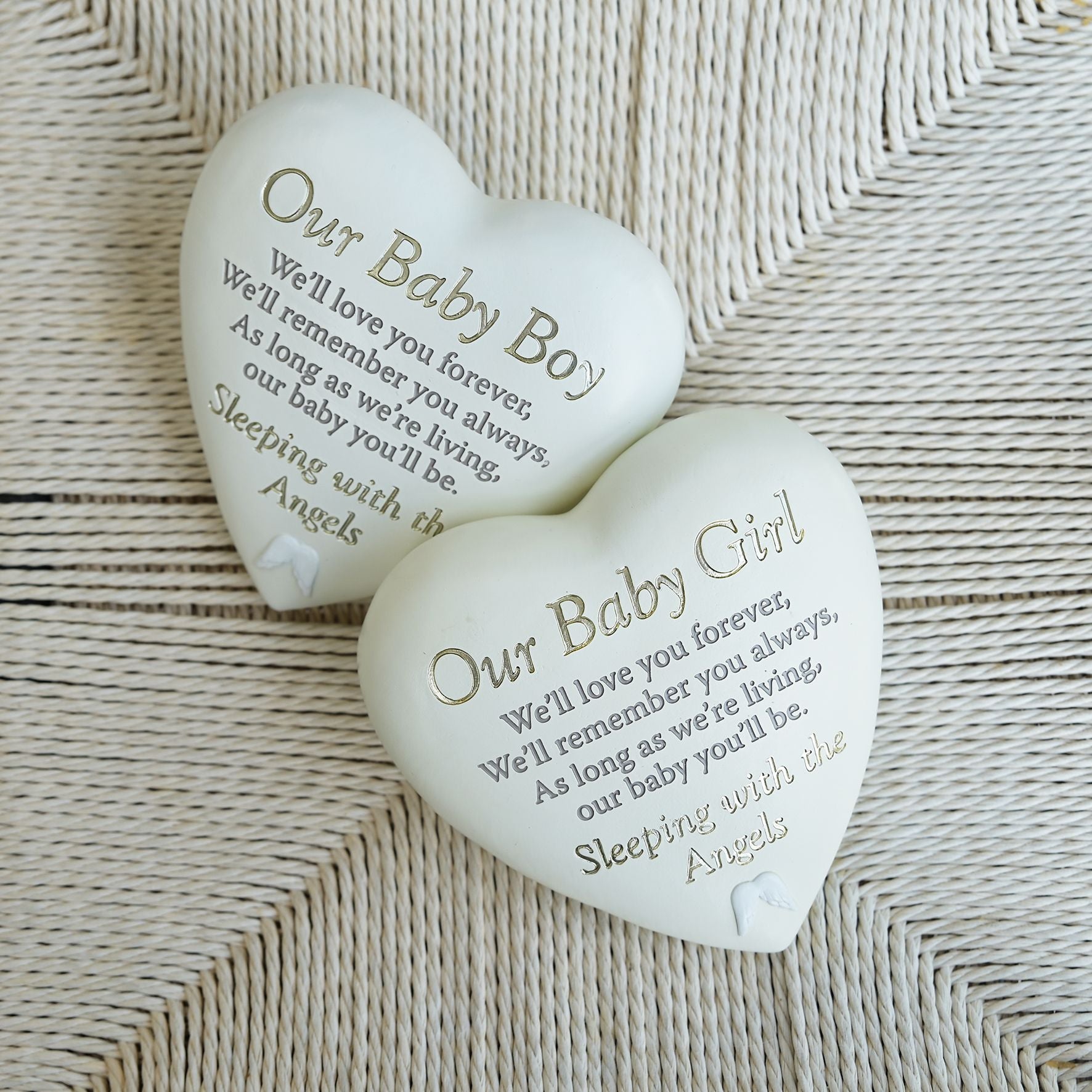 Thoughts Of You Graveside Heart Plaque - Our Baby Girl
