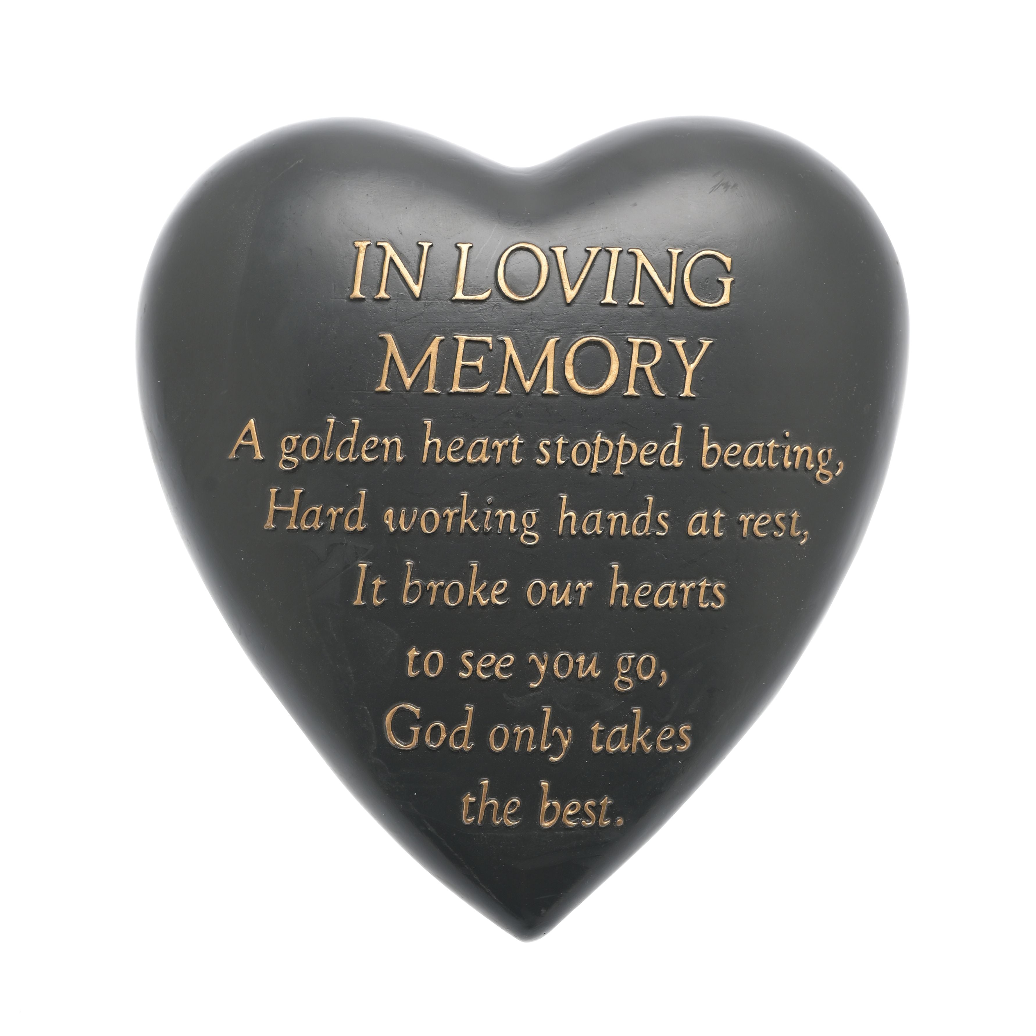 Thoughts Of You Graveside Heart Plaque -  In Loving Memory