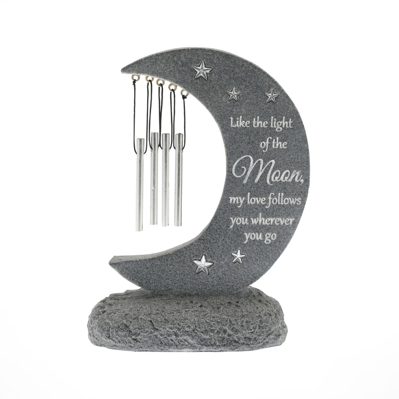 Thoughts Of You Graveside Stone Moon Windchime 22cm