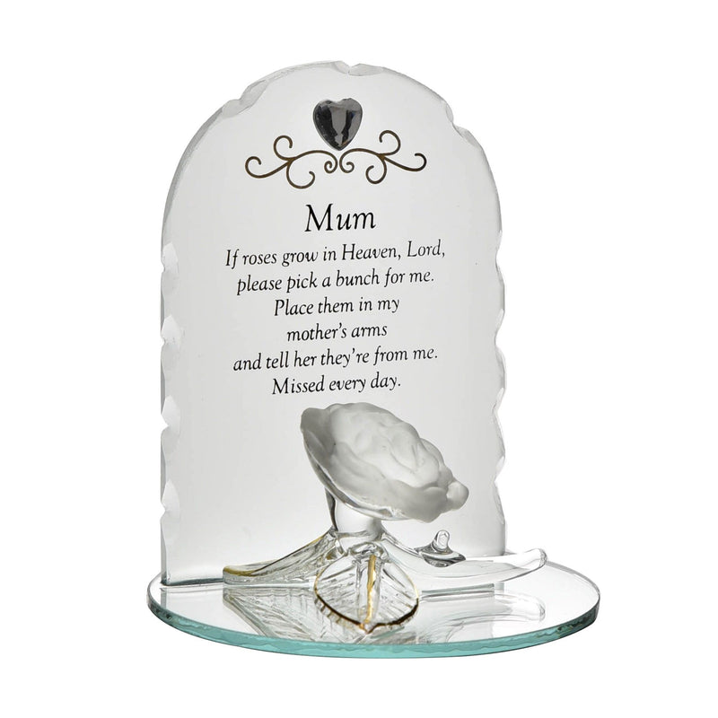 Thoughts of You Rose Plaque - Mum