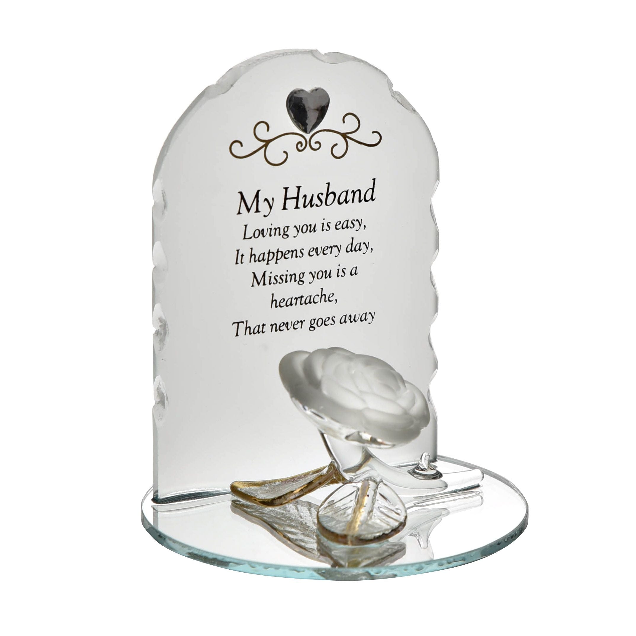 Thoughts of You Rose Plaque - Husband