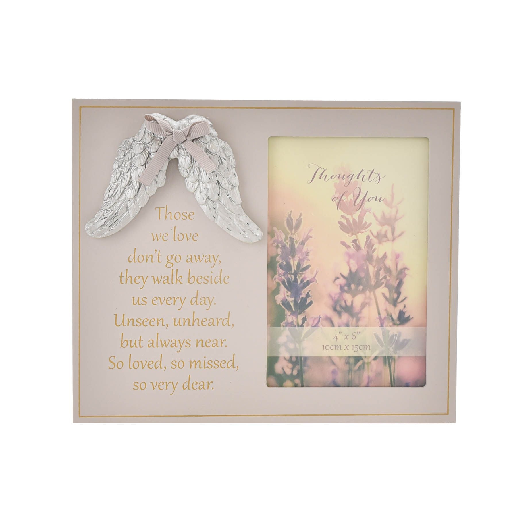Thoughts of You Angel Wings Photo Frame 4" x 6"
