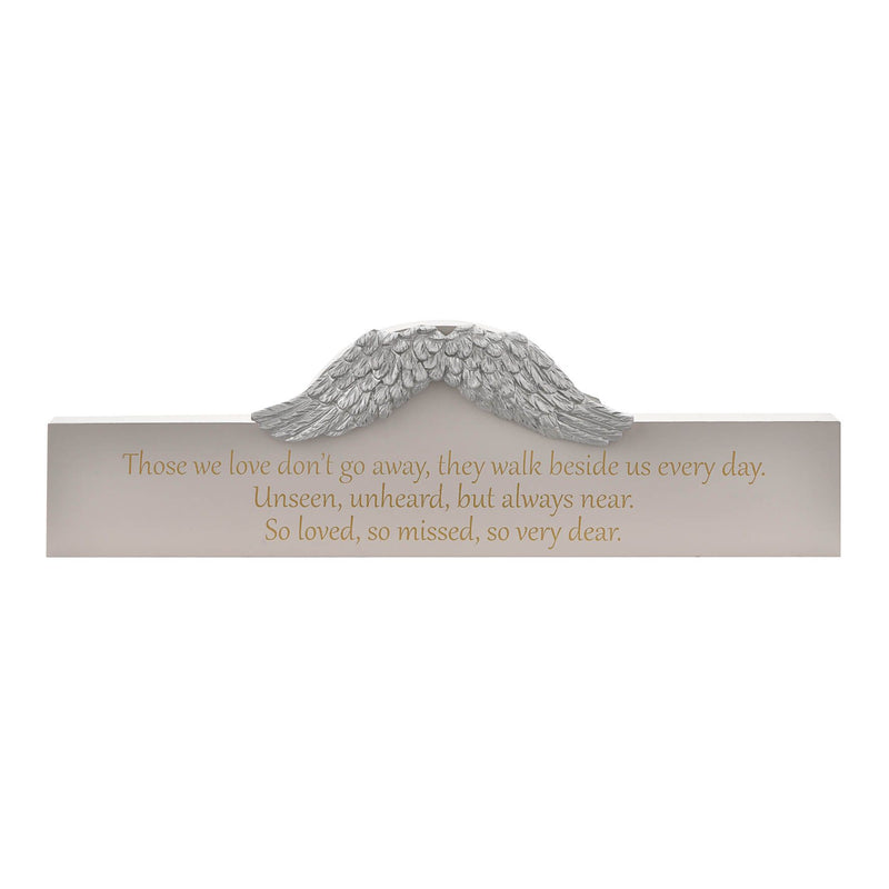 Thoughts of You Angel Wings Mantel Plaque