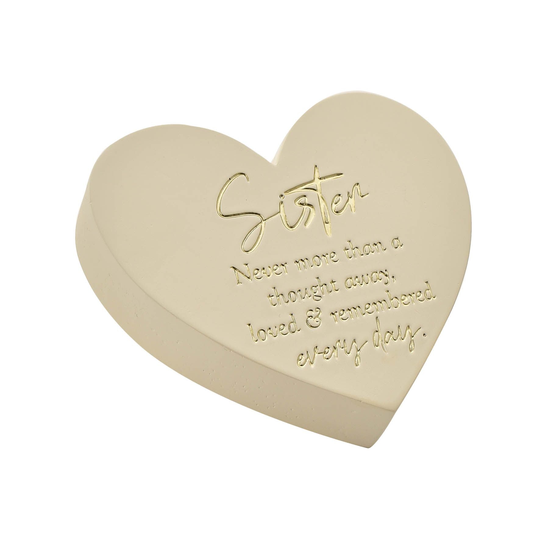 Thoughts of You Memorial Graveside Heart Plaque - Sister