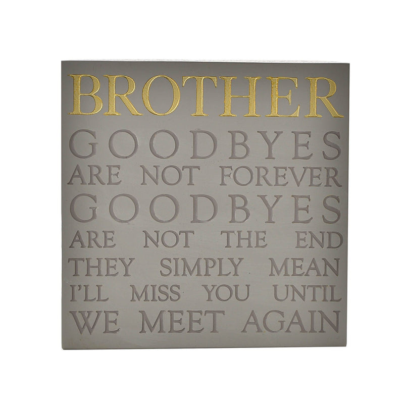 Thoughts of You Memorial Square Plaque - Brother