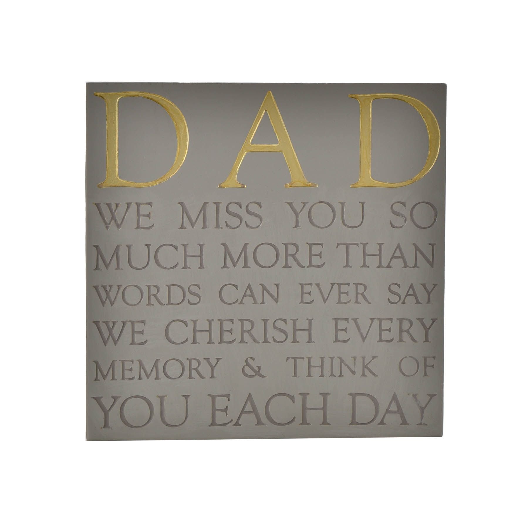 Thoughts of You Memorial Square Plaque - Dad