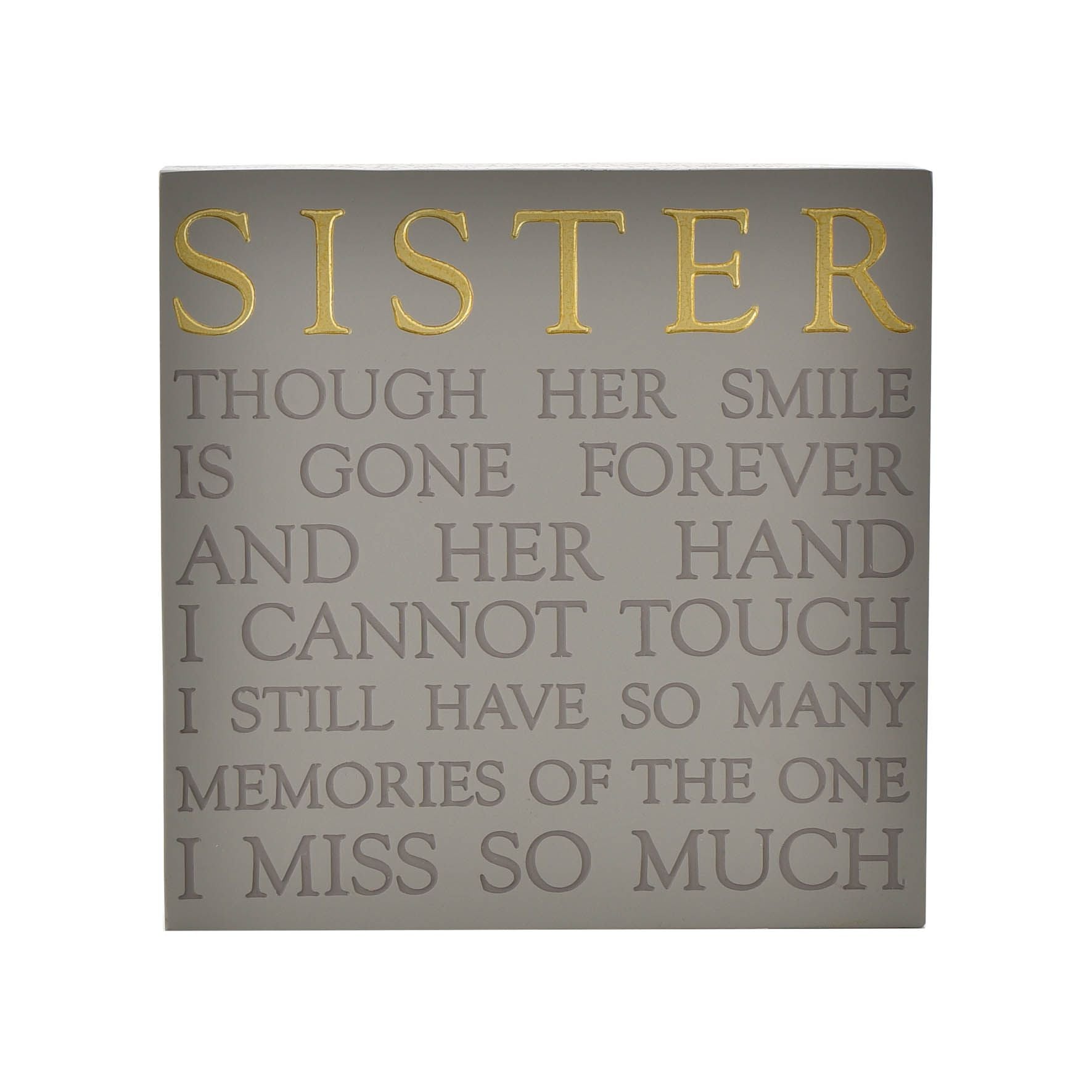 Thoughts of You Memorial Square Plaque - Sister