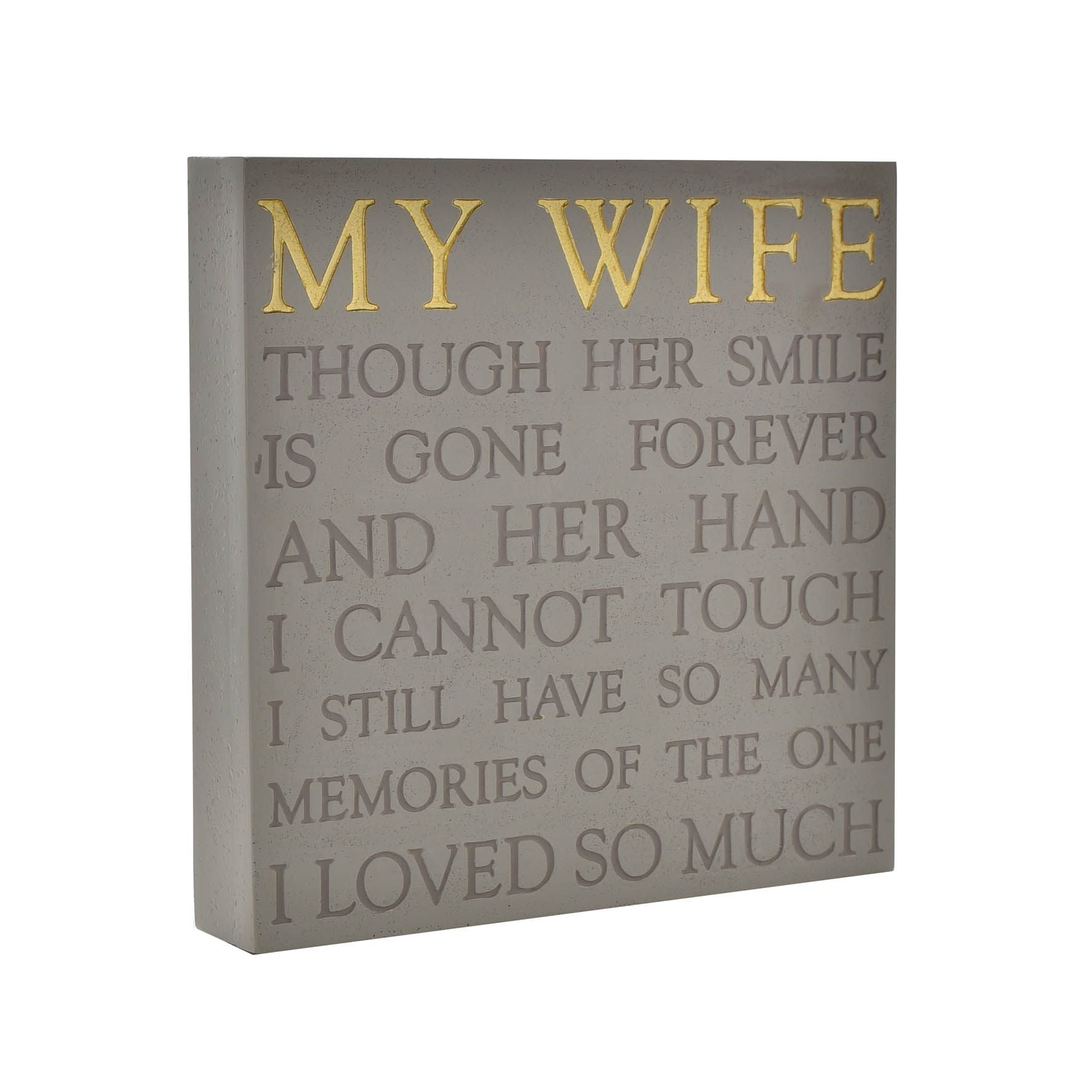 Thoughts of You Memorial Square Plaque - Wife