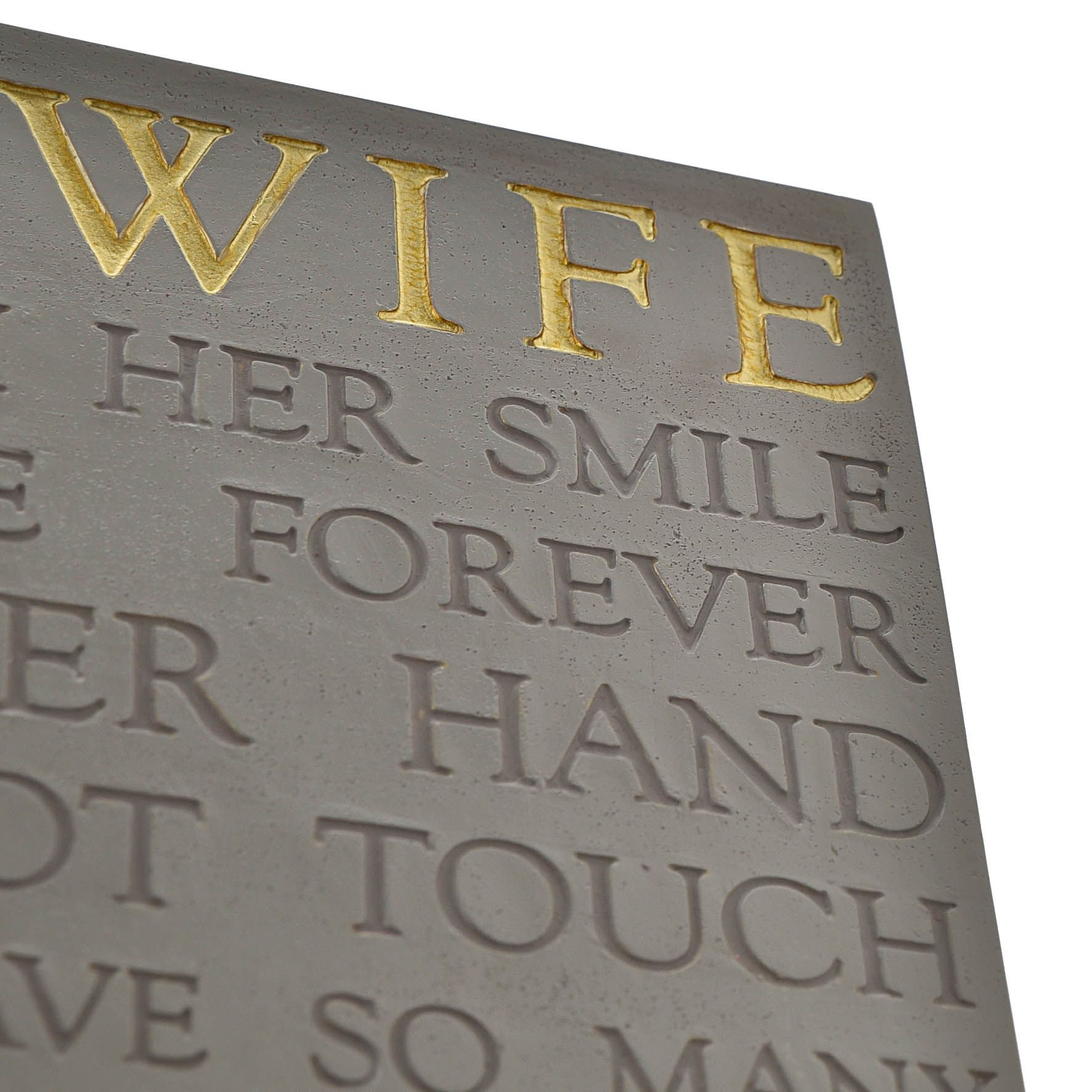 Thoughts of You Memorial Square Plaque - Wife