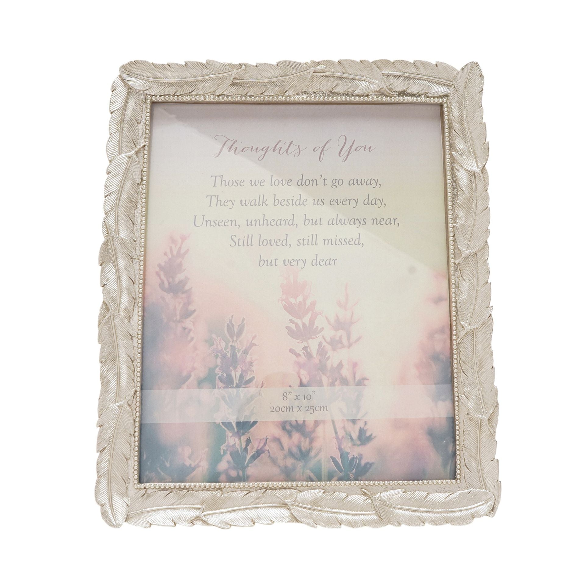 Thoughts of You Feathers Photo Frame 8" x 10"