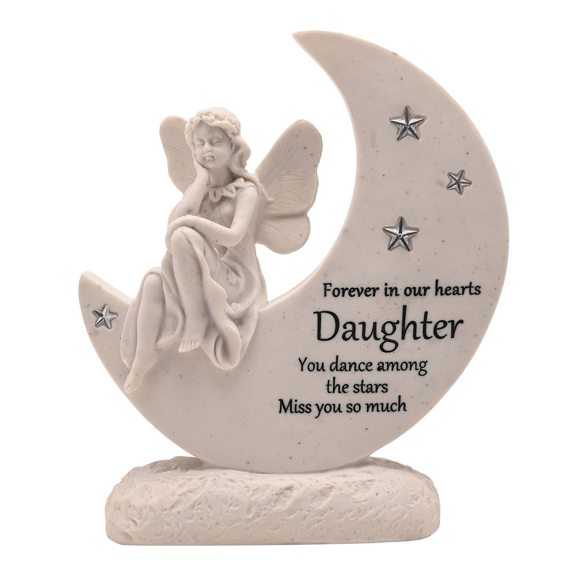 Thoughts of You Graveside Plaque - Fairy On A Moon